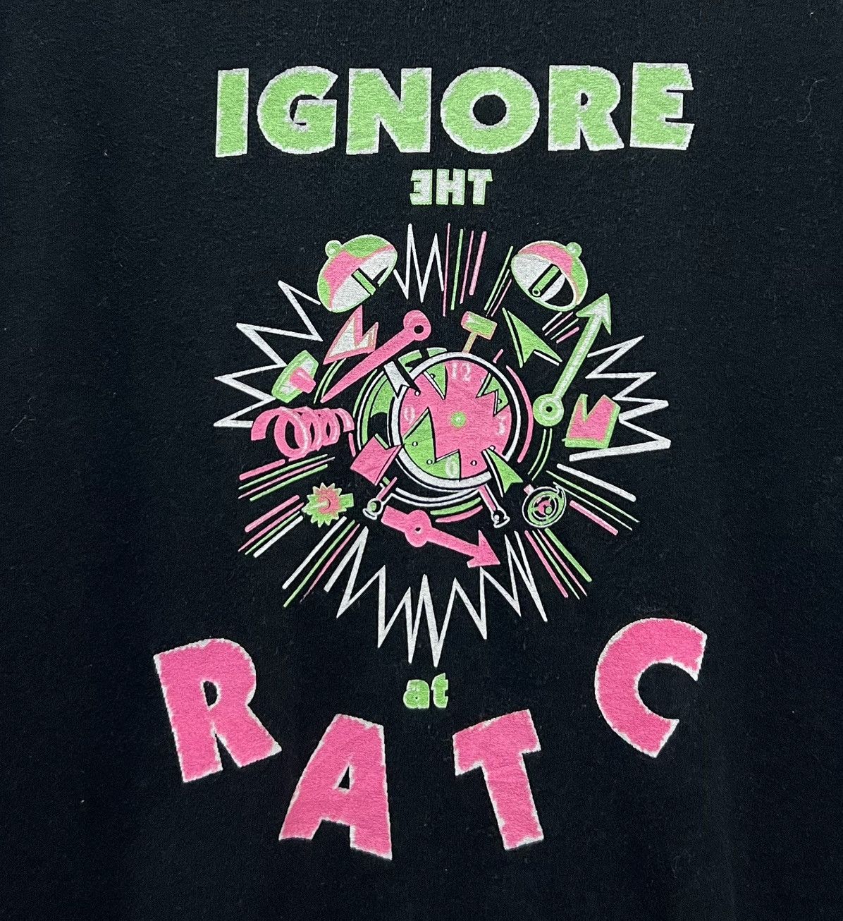 Vintage VINTAGE CLING TO THE ROCK IGNORE THE RATC SHIRT Size US L / EU 52-54 / 3 - 4 Thumbnail