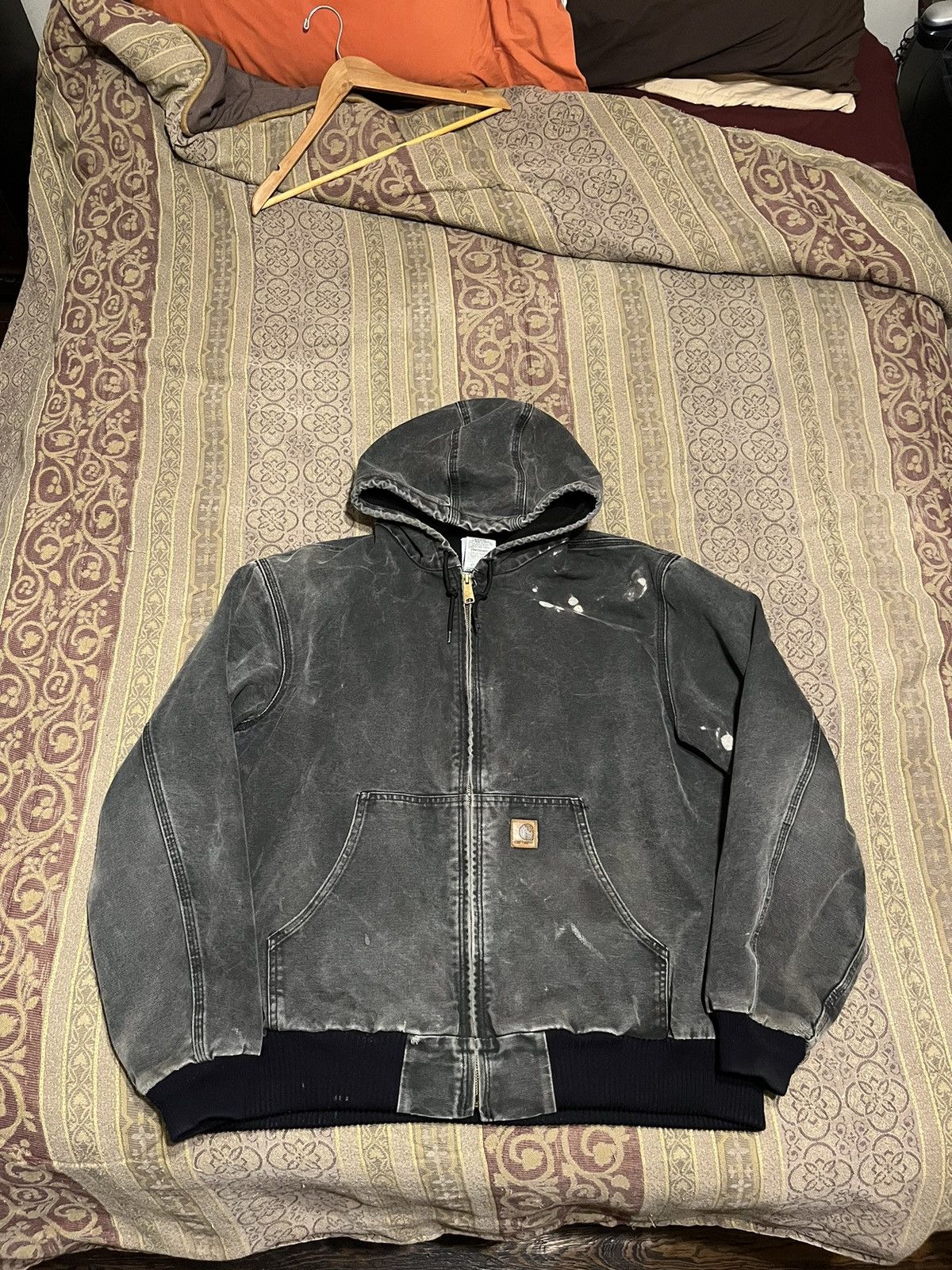 image of Faded Black Carhartt Jacket, Men's (Size XL)