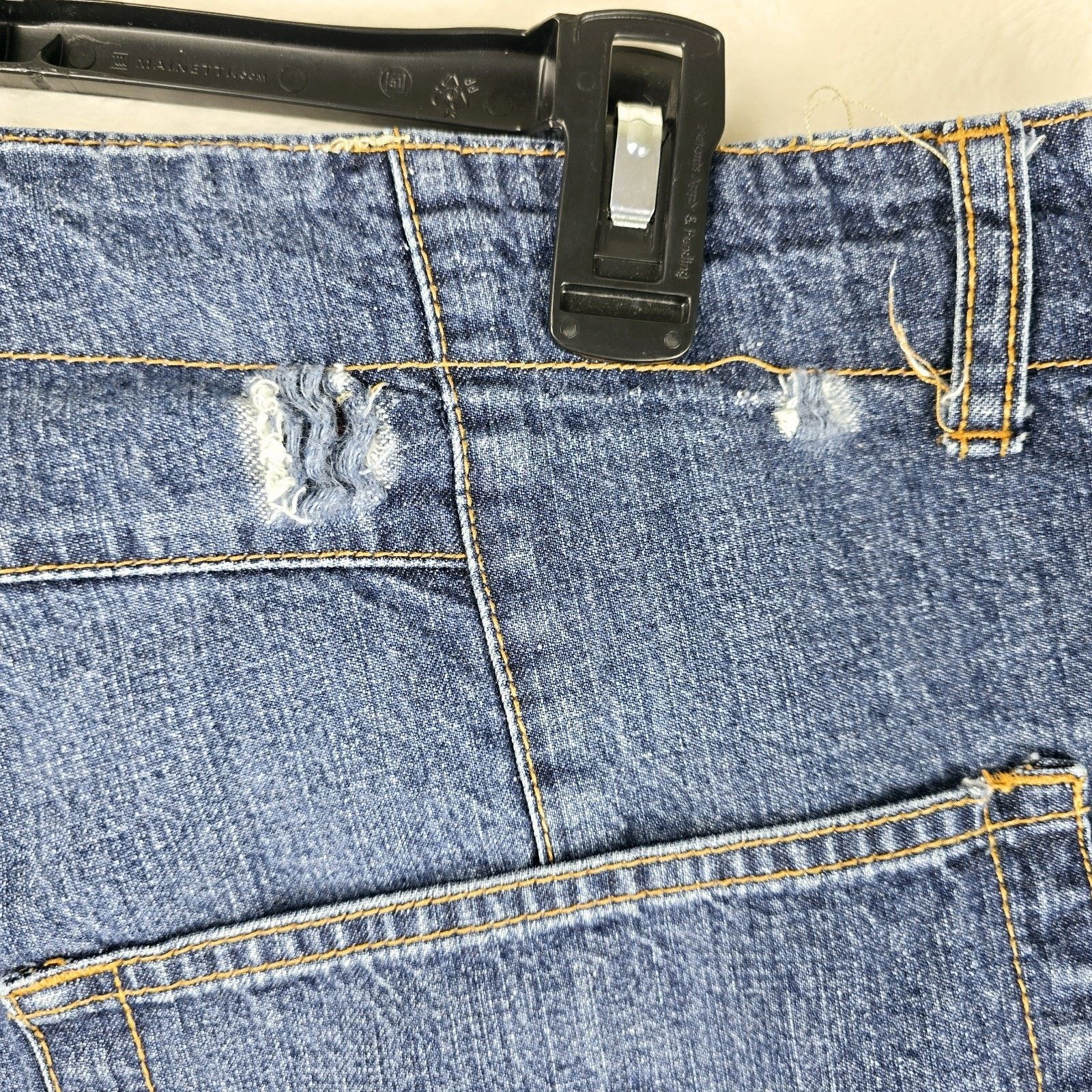 Other Vintage Y2K Indigo Red Jean Shorts 40 Baggy Skater Jorts Size US 40 / EU 56 - 11 Thumbnail