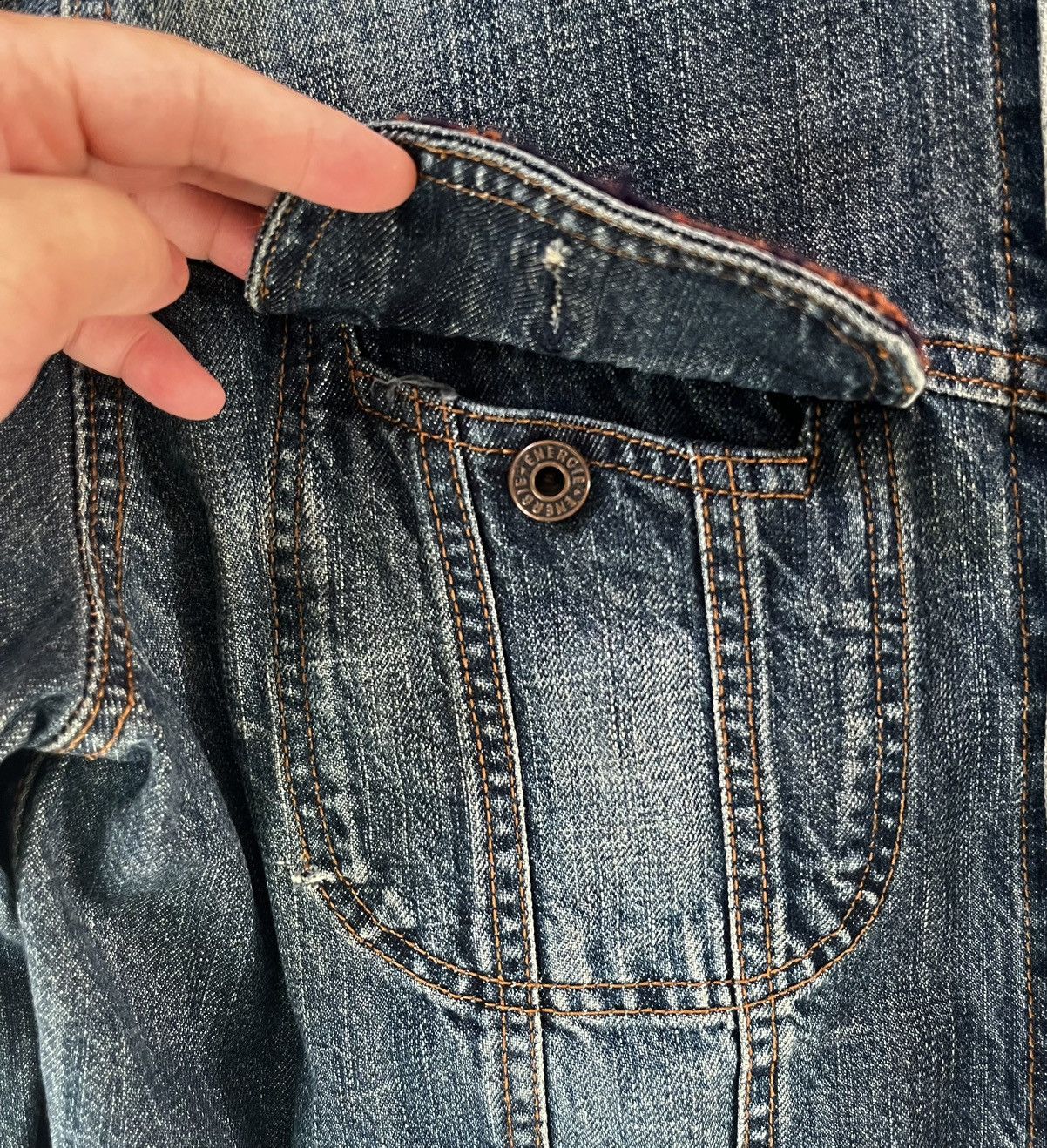 Energie Vintage 90s Energie Coogi Style Denim Jacket Made In Italy Size US XL / EU 56 / 4 - 10 Thumbnail