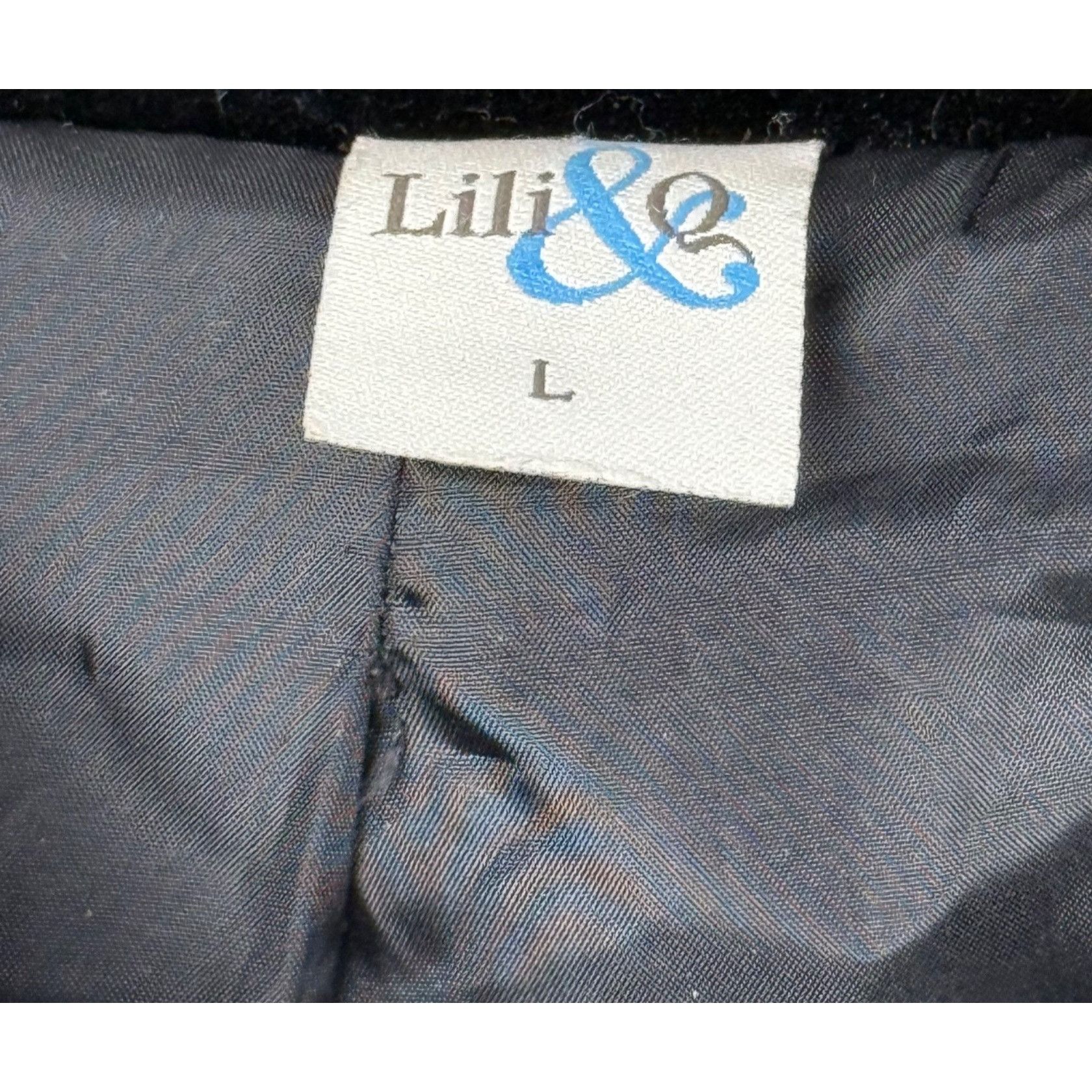 Other Black Velvet Women's Jacket Embroidered Mandarin Collar Size Size L / US 10 / IT 46 - 2 Thumbnail