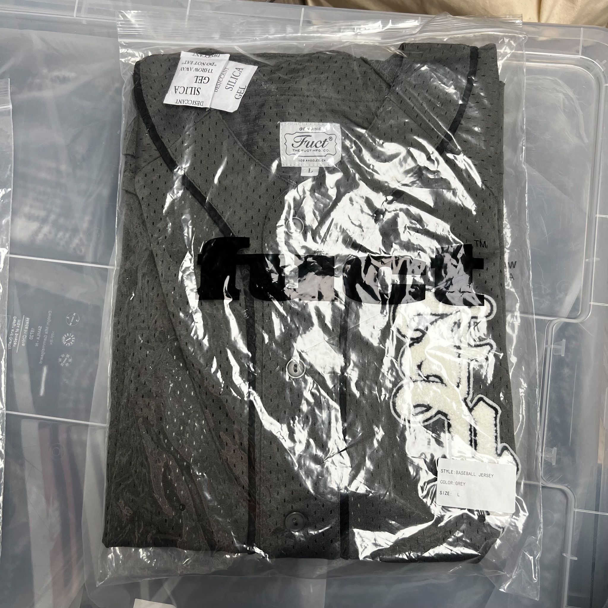 FUCT Fuct Chenille Applique Baseball Jersey Charcoal • L Size US L / EU 52-54 / 3 - 3 Thumbnail