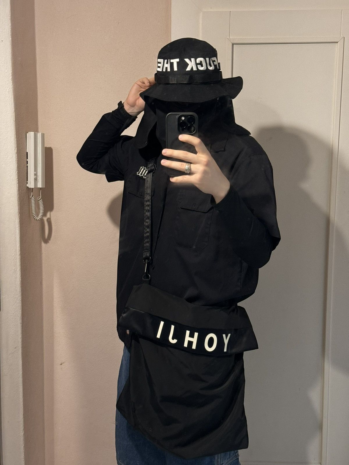 Y-3 × Yohji Yamamoto Y-3 OVERSIZED CRAZY BLACK NYLON TOTE BAG Size ONE SIZE - 12 Thumbnail