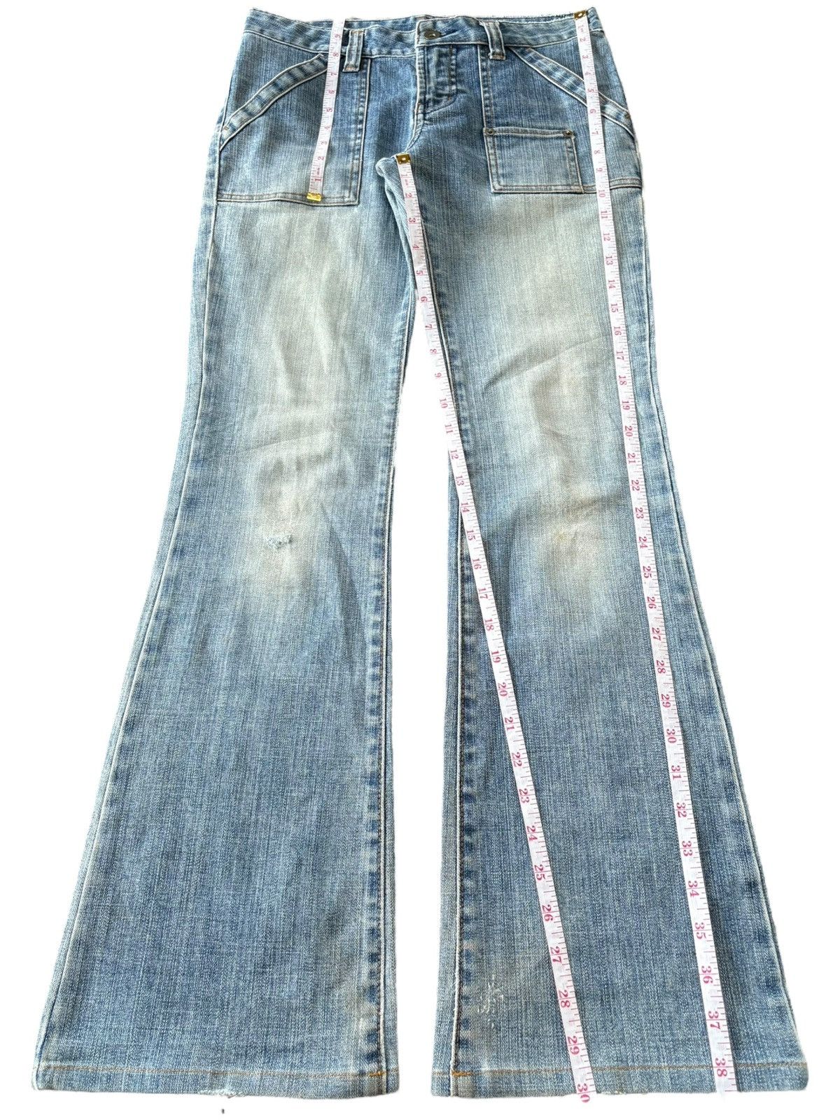 Uniqlo Vintage Japanese Uniqlo Mud Wash Baker Flare Jeans Size 28" / US 6 / IT 42 - 8 Thumbnail