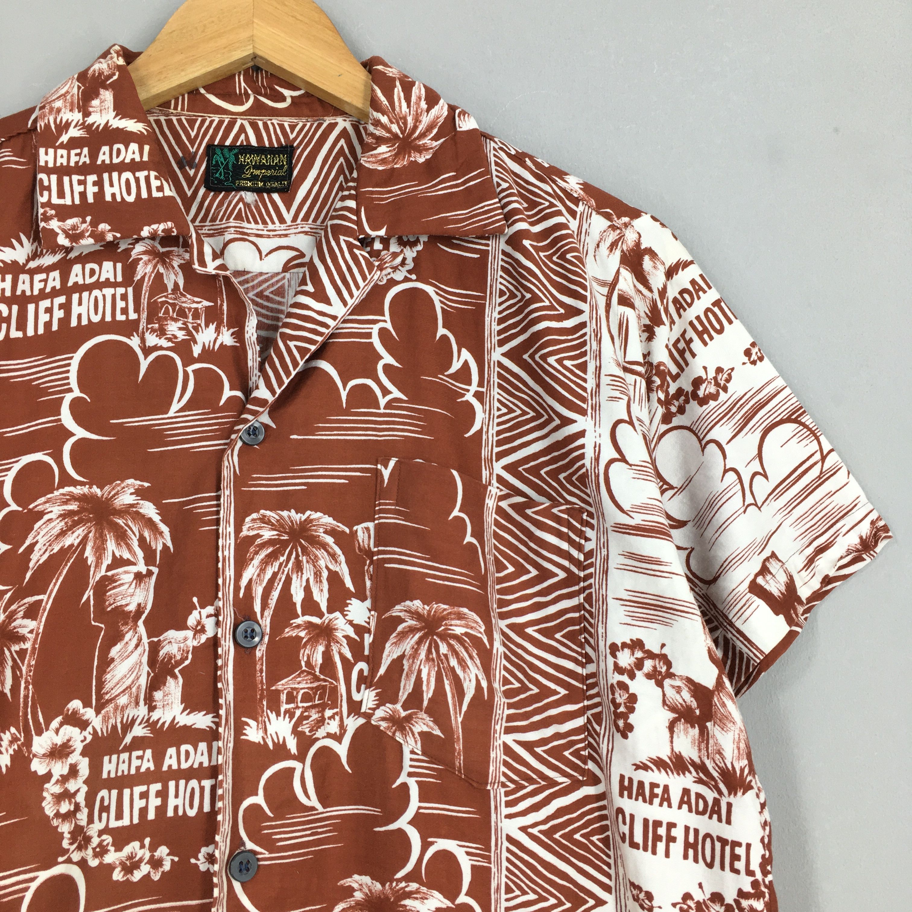 Other Vintage Hawaii Aloha Brown 70s Surf Shirts Medium Size US M / EU 48-50 / 2 - 2 Thumbnail