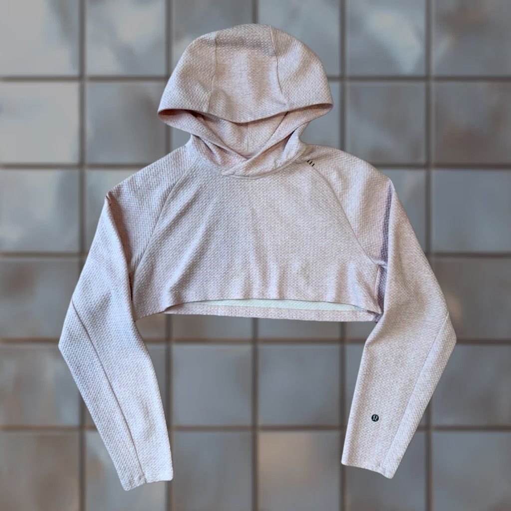 Lululemon Lululemon Hoodie Women's Small Pink Pullover At Ease Cropped Workout Size S / US 4 / IT 40 - 1 Thumbnail