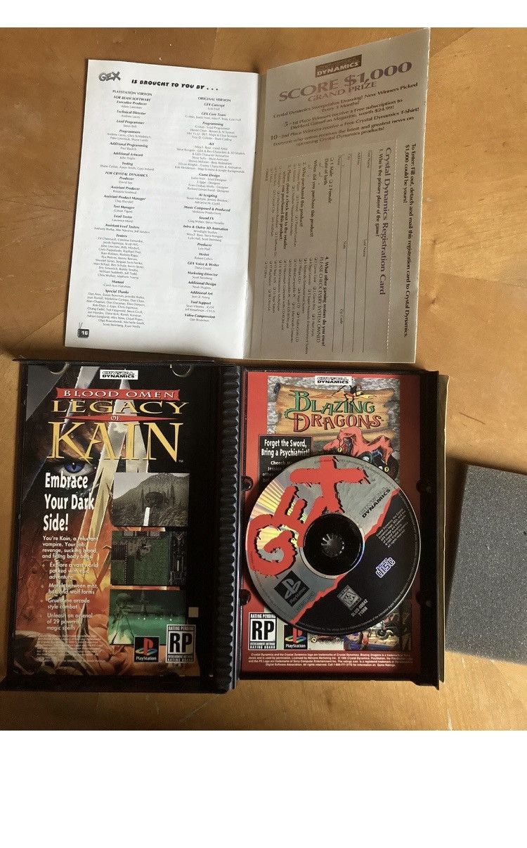 Other Vintage 1996 Gex PS1 Video Game Long Box Variant CIB Size ONE SIZE - 4 Thumbnail