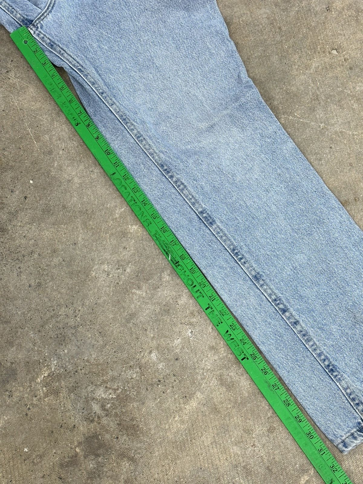 Lee × Vintage Vintage 90s Lee Blue Denim Button Fly Jeans ~READ Size US 32 / EU 48 - 7 Thumbnail