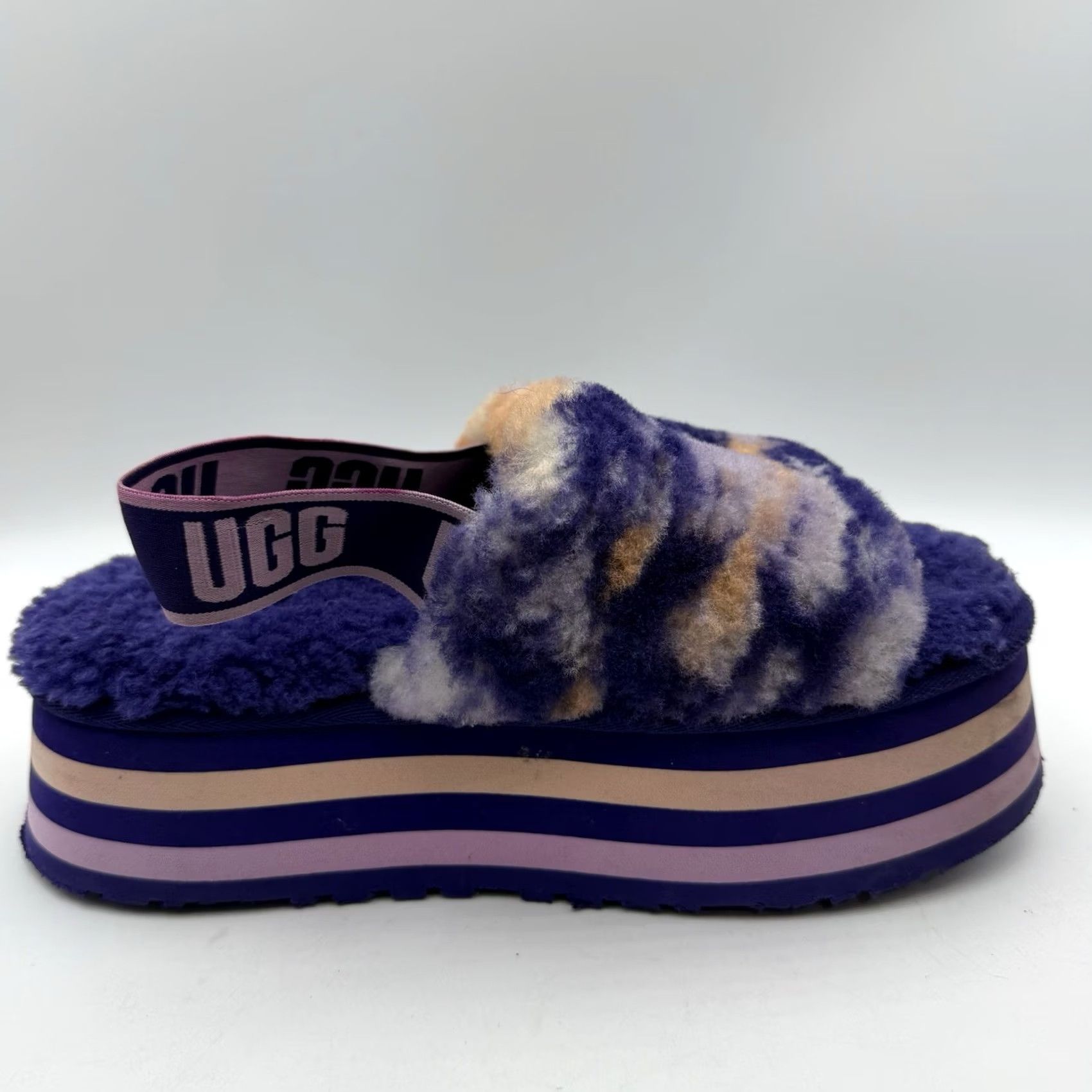 Ugg UGG Women's Disco Marble Slide Violet Night 8 Slipper Shoes Womens Violet Night Disco Slide 8 Size US 8 / IT 38 - 6 Thumbnail