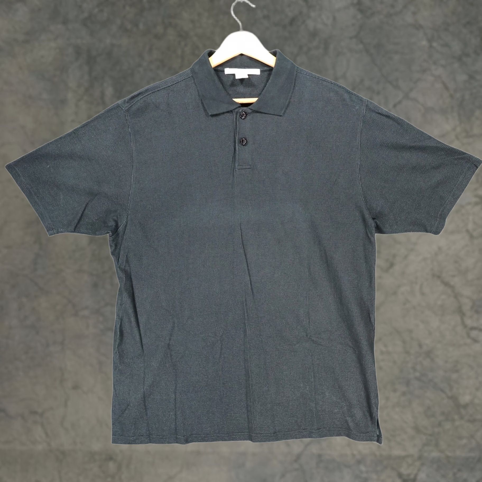 Perry Ellis Perry Ellis Polo Shirt Mens XL Black Textured Dotted Short Sleeve Size US XL / EU 56 / 4 - 1 Thumbnail