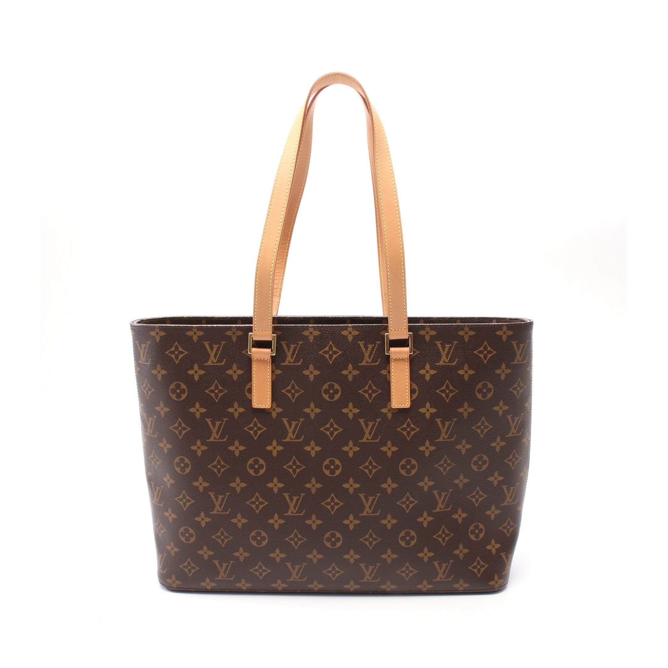Louis Vuitton Luco Monogram Shoulder Bag Tote Leather Brown, Women's