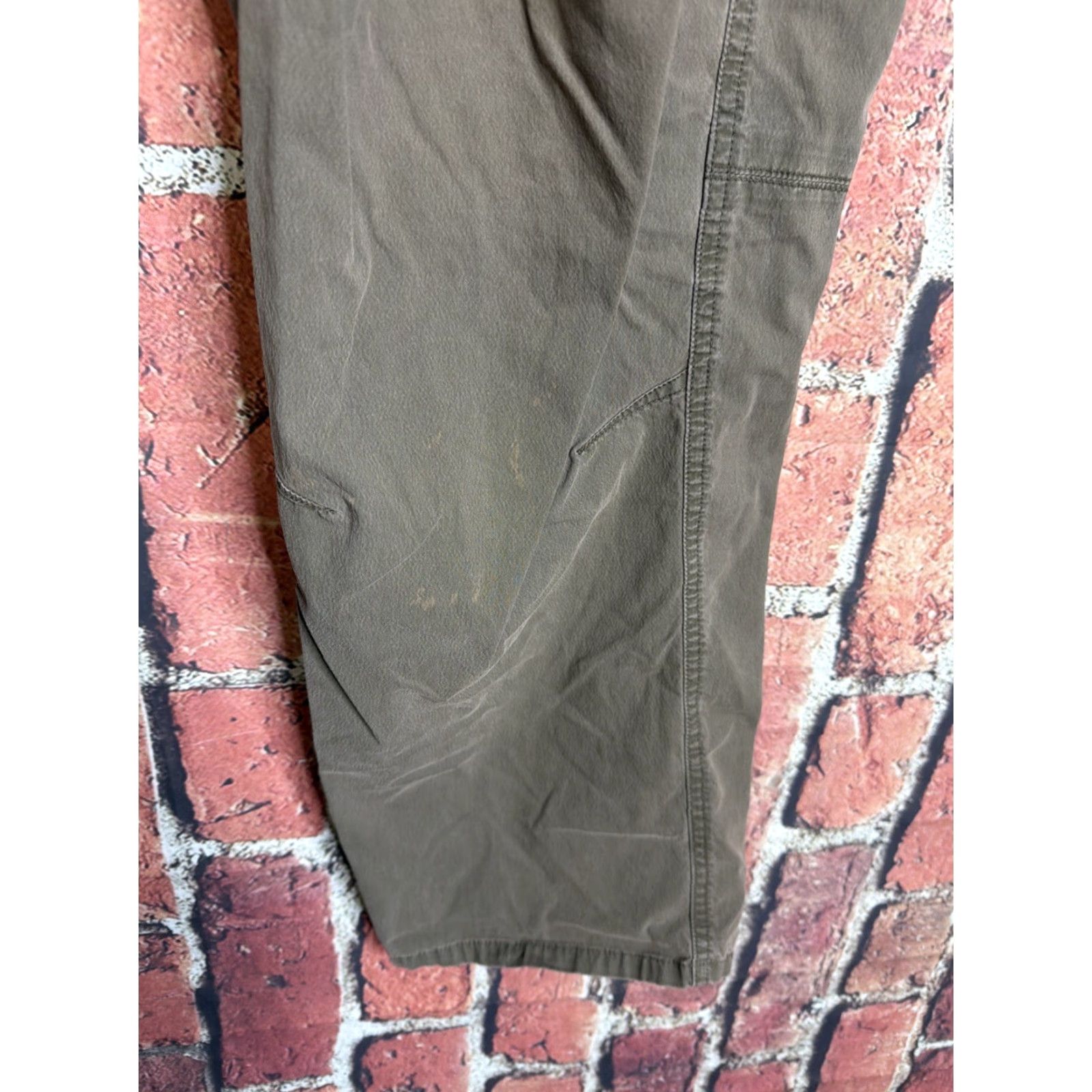 Vintage KÜHL Rydr Pants Men's 40x30 Vintage Green 98% Cotton 2% Spandex Carpenter Inseam 30 Front Flat Front Patina Dye N/A Size US 40 / EU 56 - 3 Thumbnail