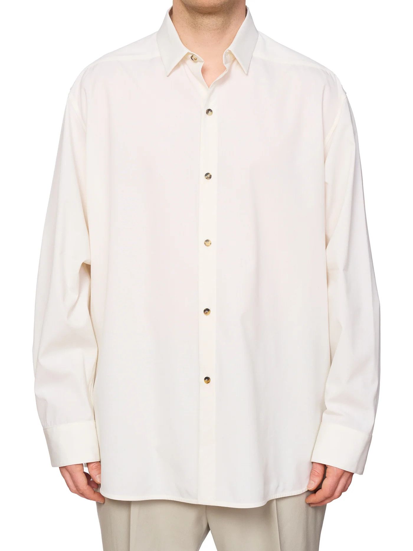 Fear of God FEAR OF GOD Eternal Off-White Cotton Wool-Elastane Shirt Size US L / EU 52-54 / 3 - 1 Thumbnail