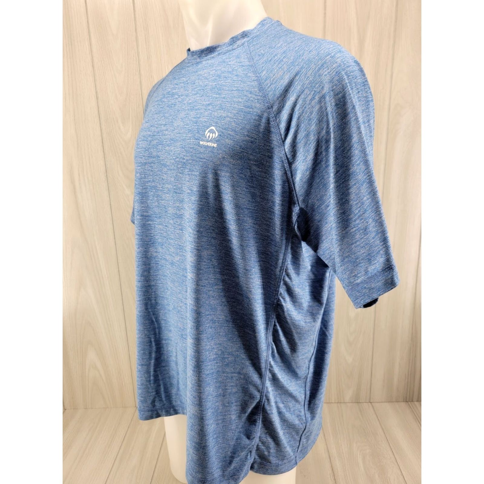 Vintage Wolverine Shirt Mens Large Blue Polyester Blend Tee Logo Outdoors Size US L / EU 52-54 / 3 - 2 Thumbnail