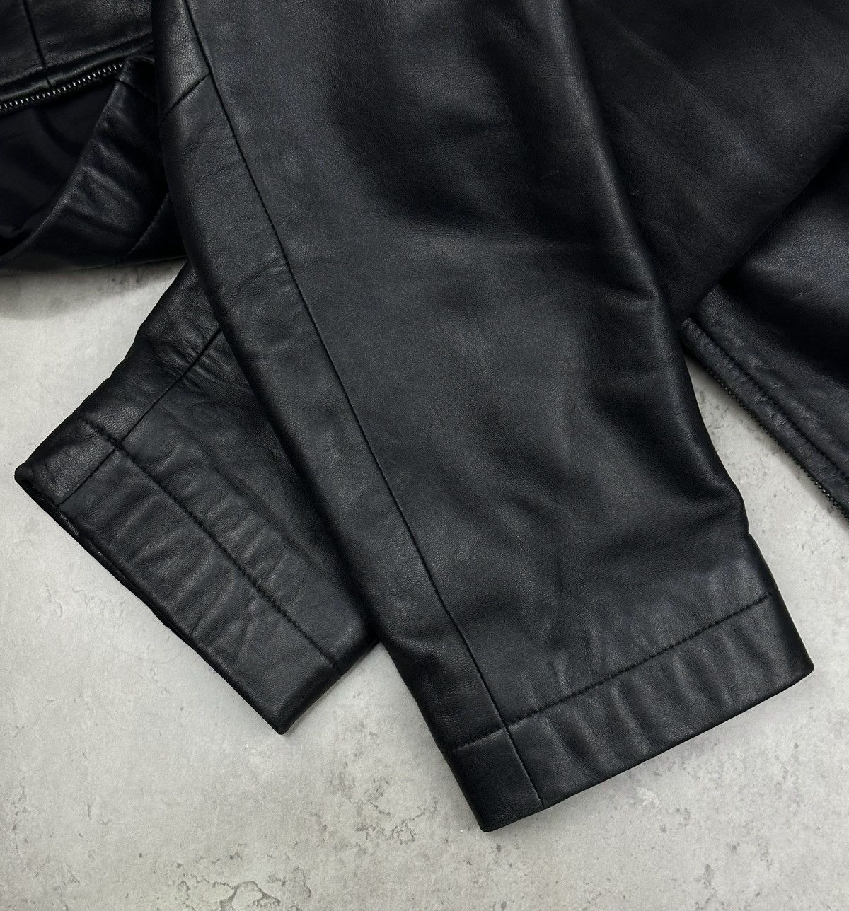 Hugo Boss Men Hugo Boss Black Lamb Leather Vintage Style Padded Jacket Size US M / EU 48-50 / 2 - 8 Thumbnail