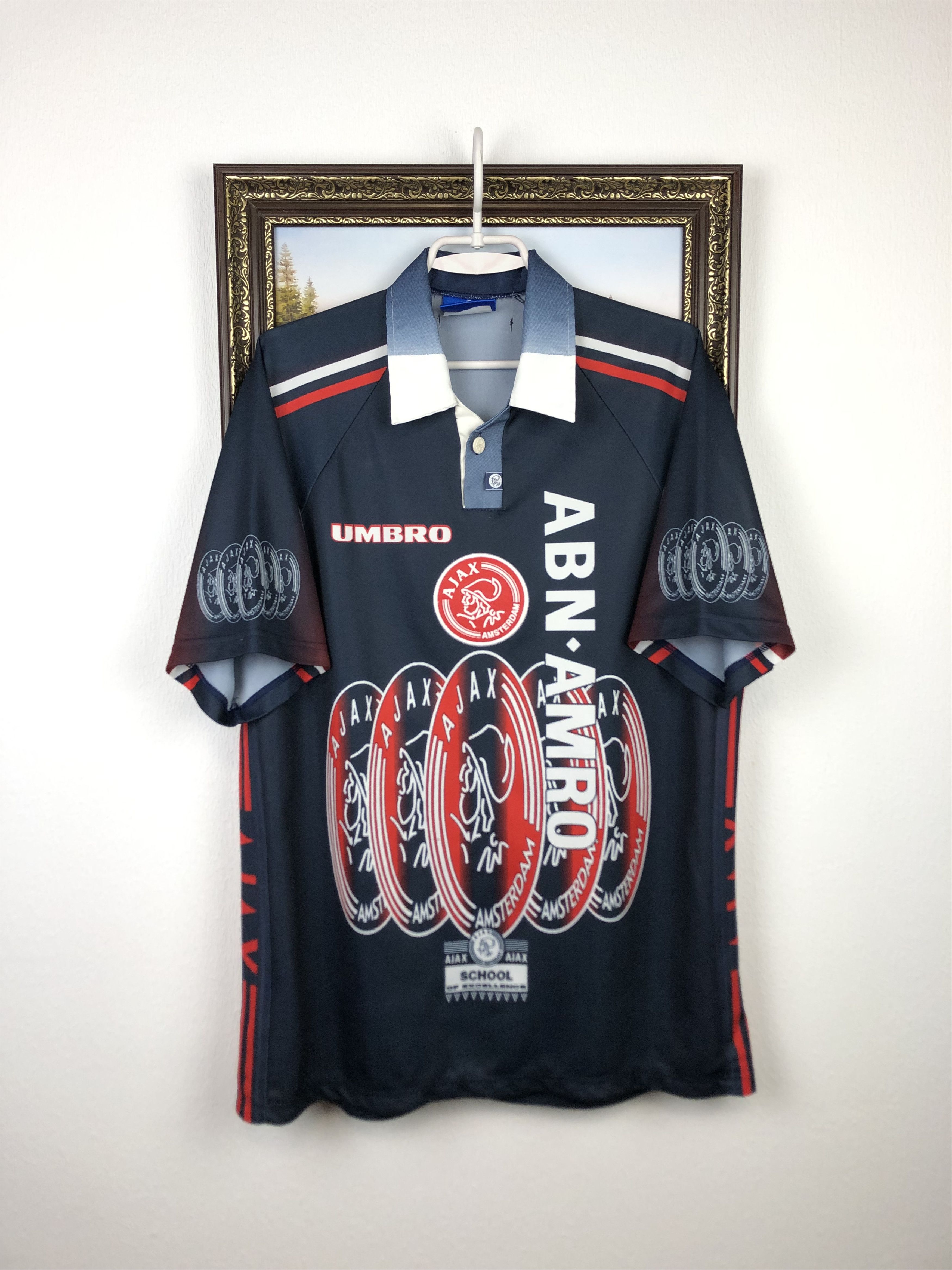 Ajax Amsterdam 半袖ユニフォーム Umbro Ajax Amsterdam Cup football Shirt 1996 Soccer Umbro Jersey