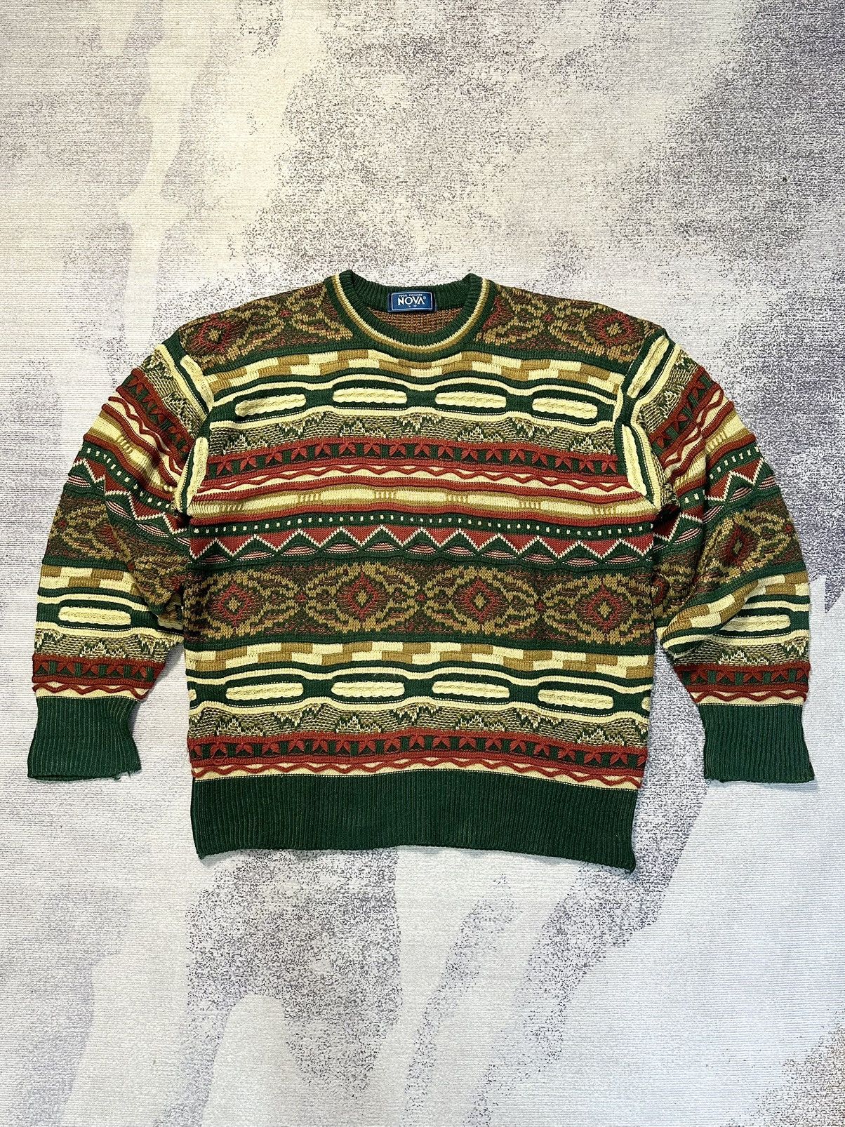 Missoni Vintage 90s Nova Knitwear 3D Coogi Style Crewneck Size US L / EU 52-54 / 3 - 1 Thumbnail