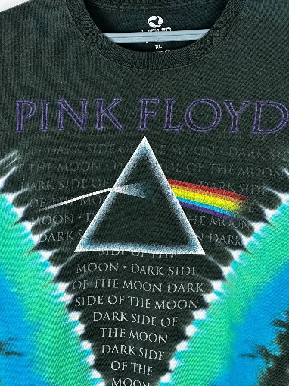 Vintage Liquid Blue Pink Floyd Dark Side of the Moon Tie Dye T Shirt Size US XL / EU 56 / 4 - 4 Thumbnail