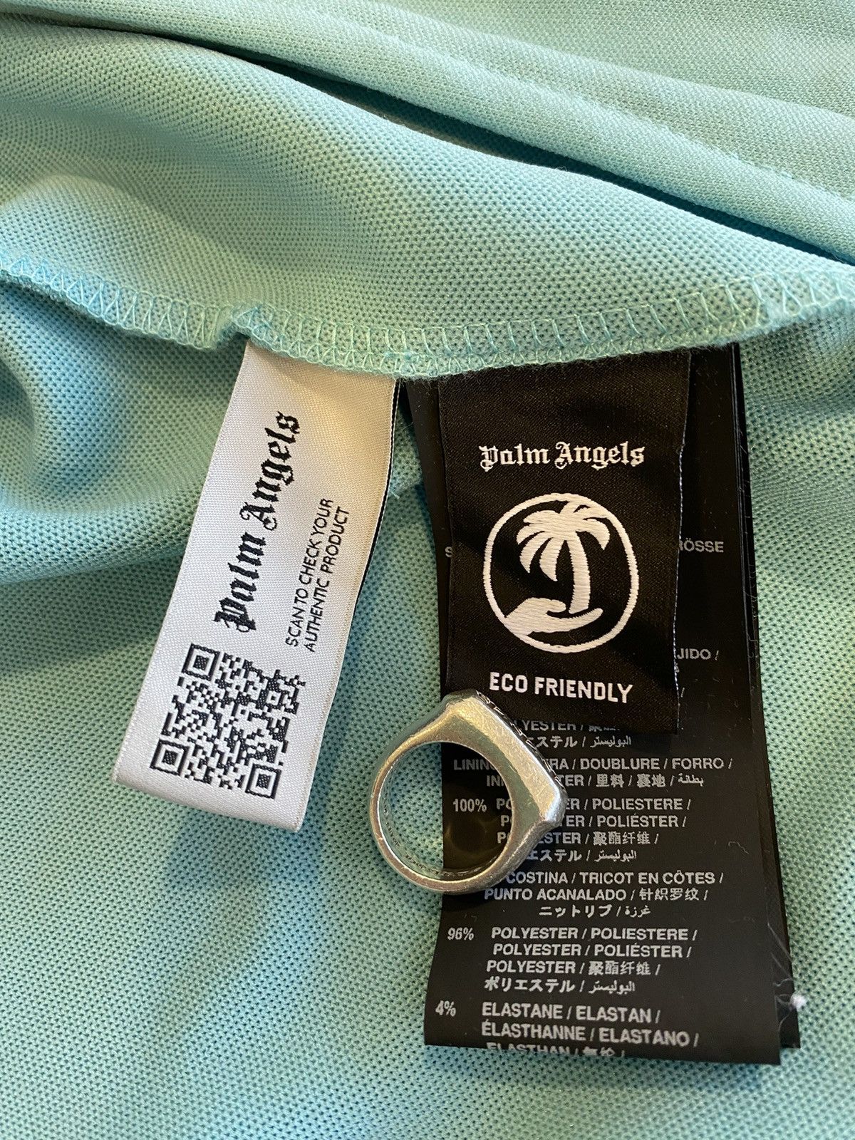 Palm Angels Palm Angels Teal Track Jacket Size US S / EU 44-46 / 1 - 6 Thumbnail