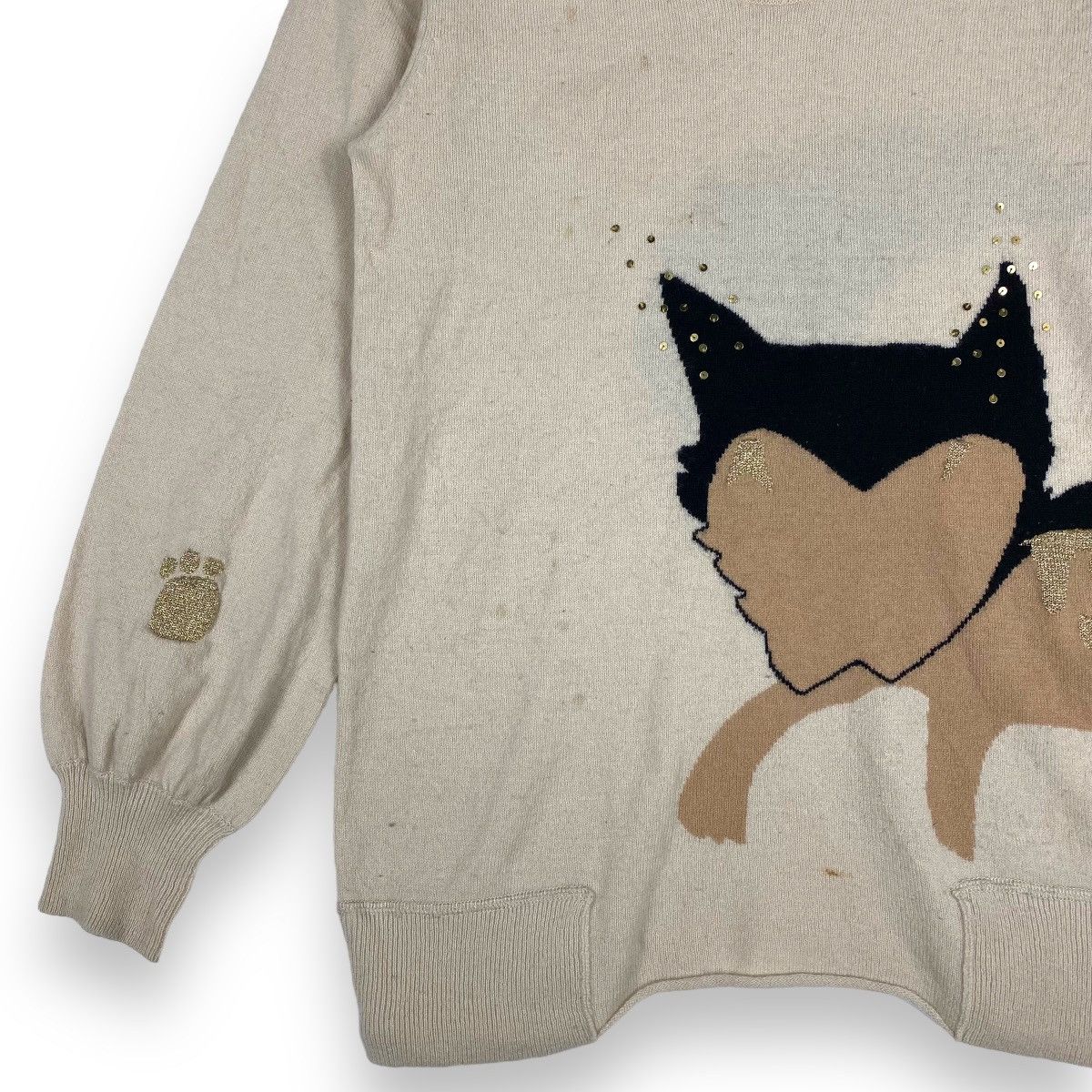 Designer × Issey Miyake × Tsumori Chisato BY ISSEY MIYAKE! TSUMORI CHISATO CAT DESIGN KNITTED JUMPER Size XS / US 0-2 / IT 36-38 - 4 Thumbnail
