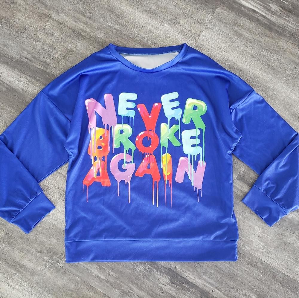 Designer Never Broke Again | YoungBoy | Sweat Suit Pullover Size 28" / US 6 / IT 42 - 1 Thumbnail