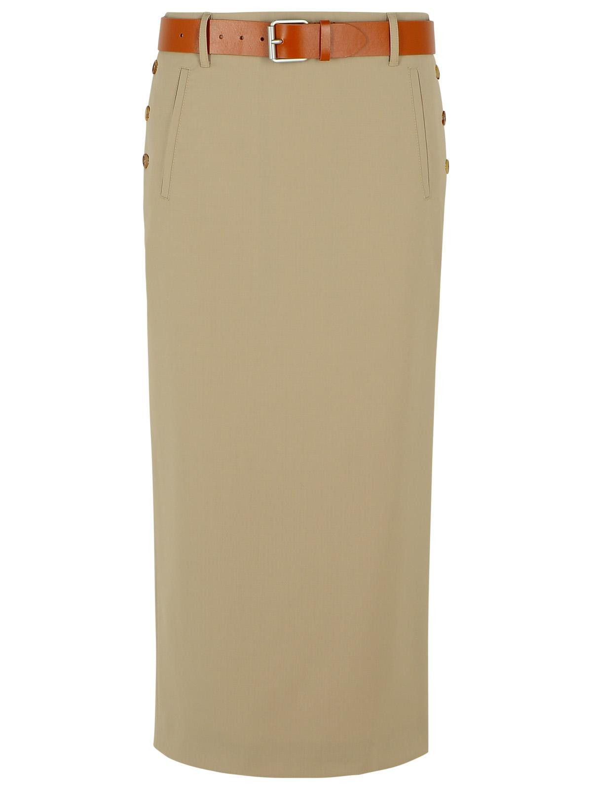 Moschino MOSCHINO Beige Virgin Wool Skirt Size 27" / US 4 / IT 40 - 1 Thumbnail