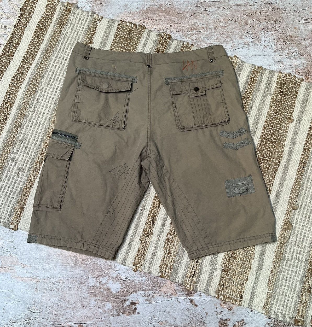 Japanese Brand × Vintage Vintage Japanese cargo patchwork shorts Size US 33 - 6 Thumbnail
