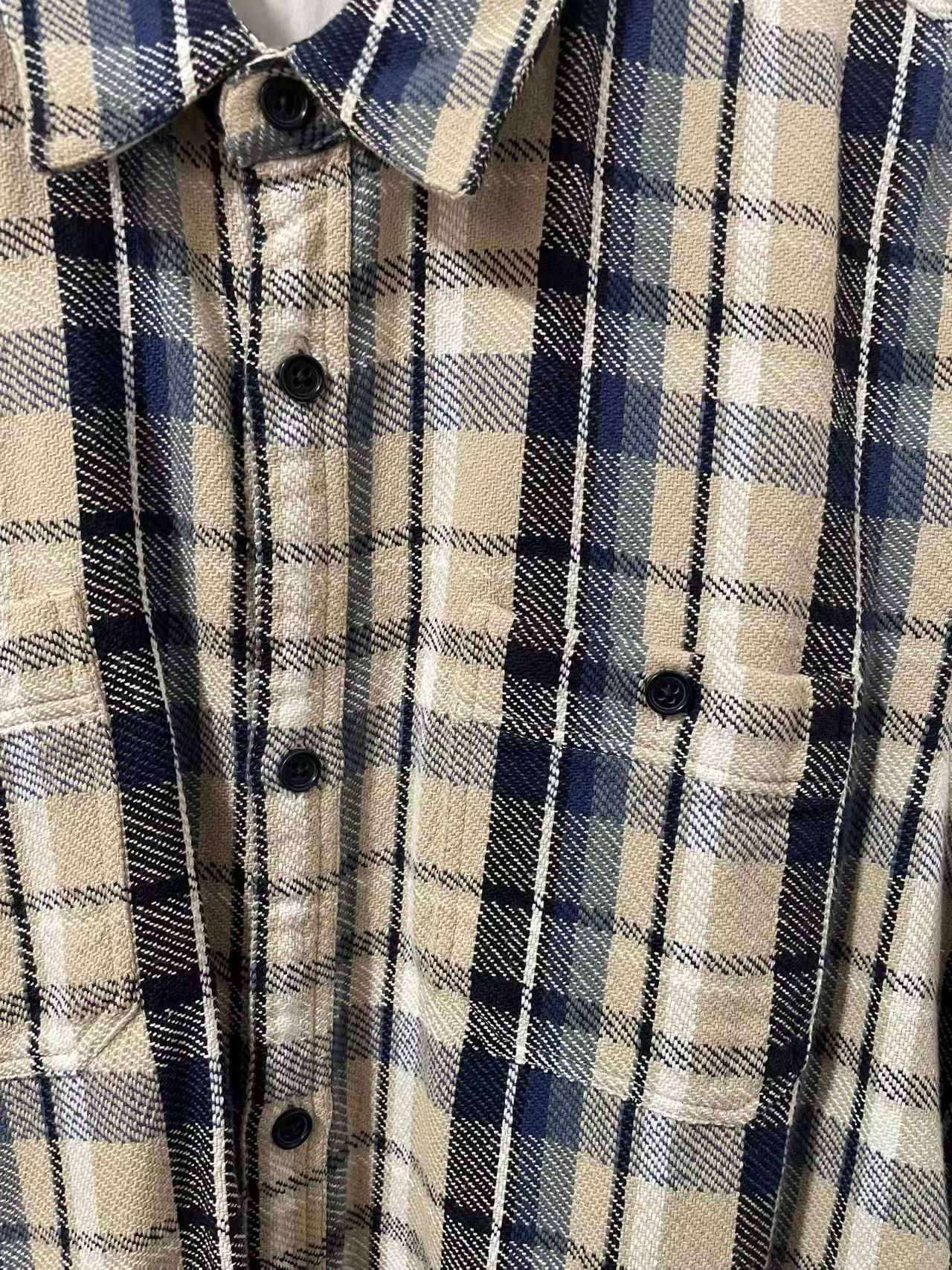 Officine Generale Ahmad Plaid Shirt Size US XL / EU 56 / 4 - 5 Thumbnail