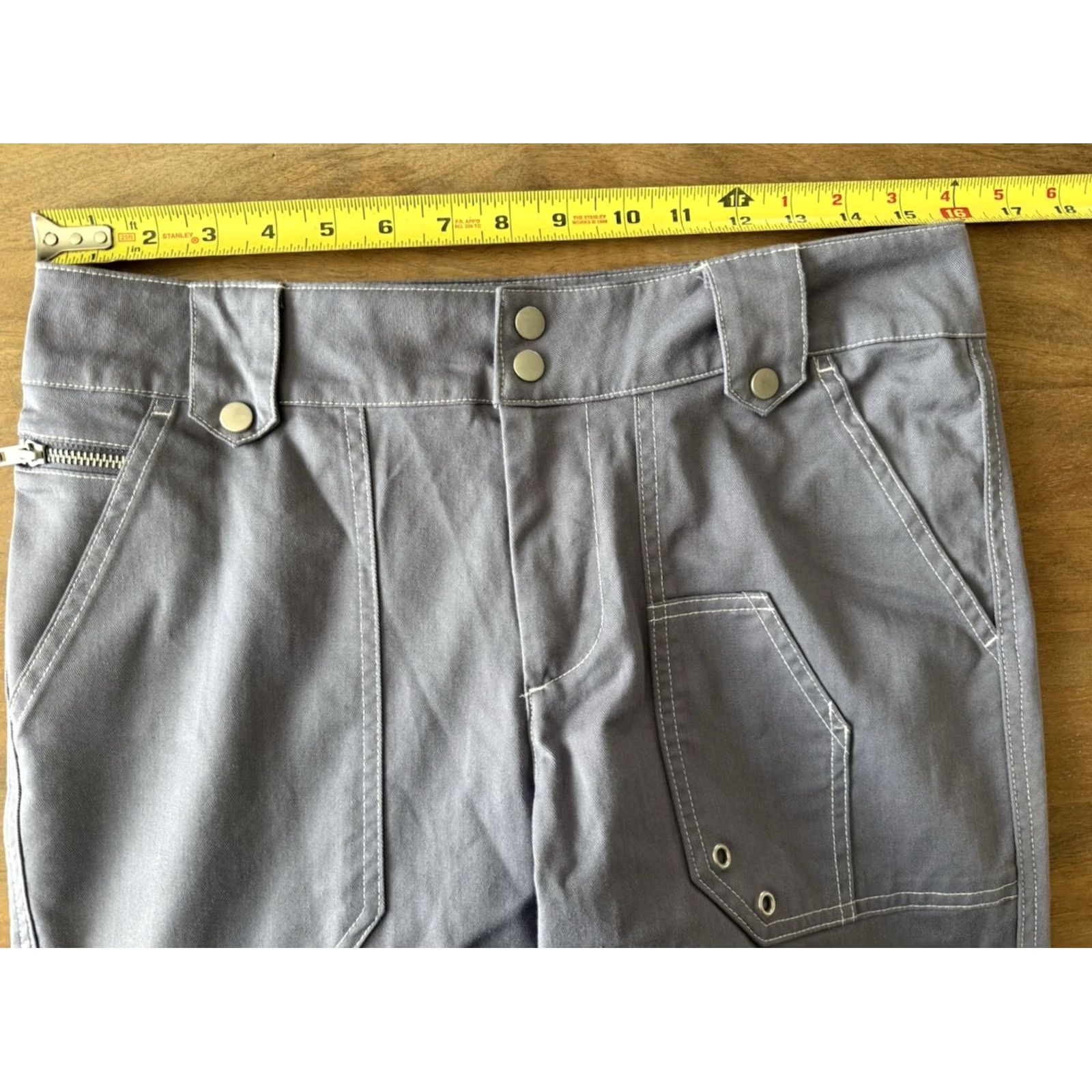 Bdg BDG Jeans Women Baggy Wide Leg Cargo 8 32x31 Purple 90s Grunge Hip Hop London Cargo Pocket Zipper Button Denim Clothing Girl Womens Jeans Size 30" / US 8 / IT 44 - 6 Thumbnail