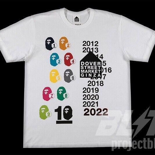 BAPE DOVER STREET MARKET GINZA 10TH ANNIVERSARY TEE L 2022