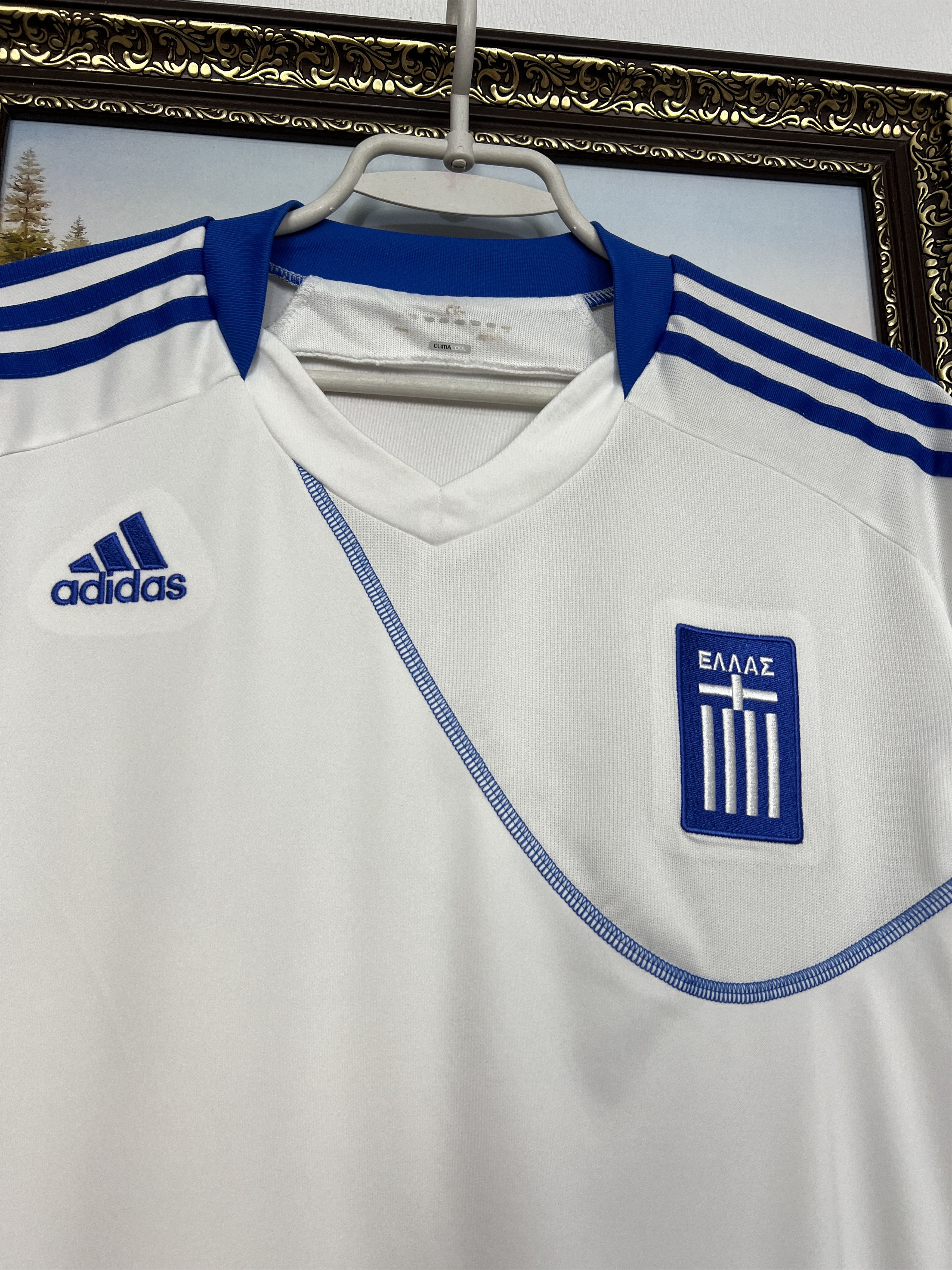 Adidas Greece Home football shirt Soccer Jersey National Trikot Size US XL / EU 56 / 4 - 3 Thumbnail