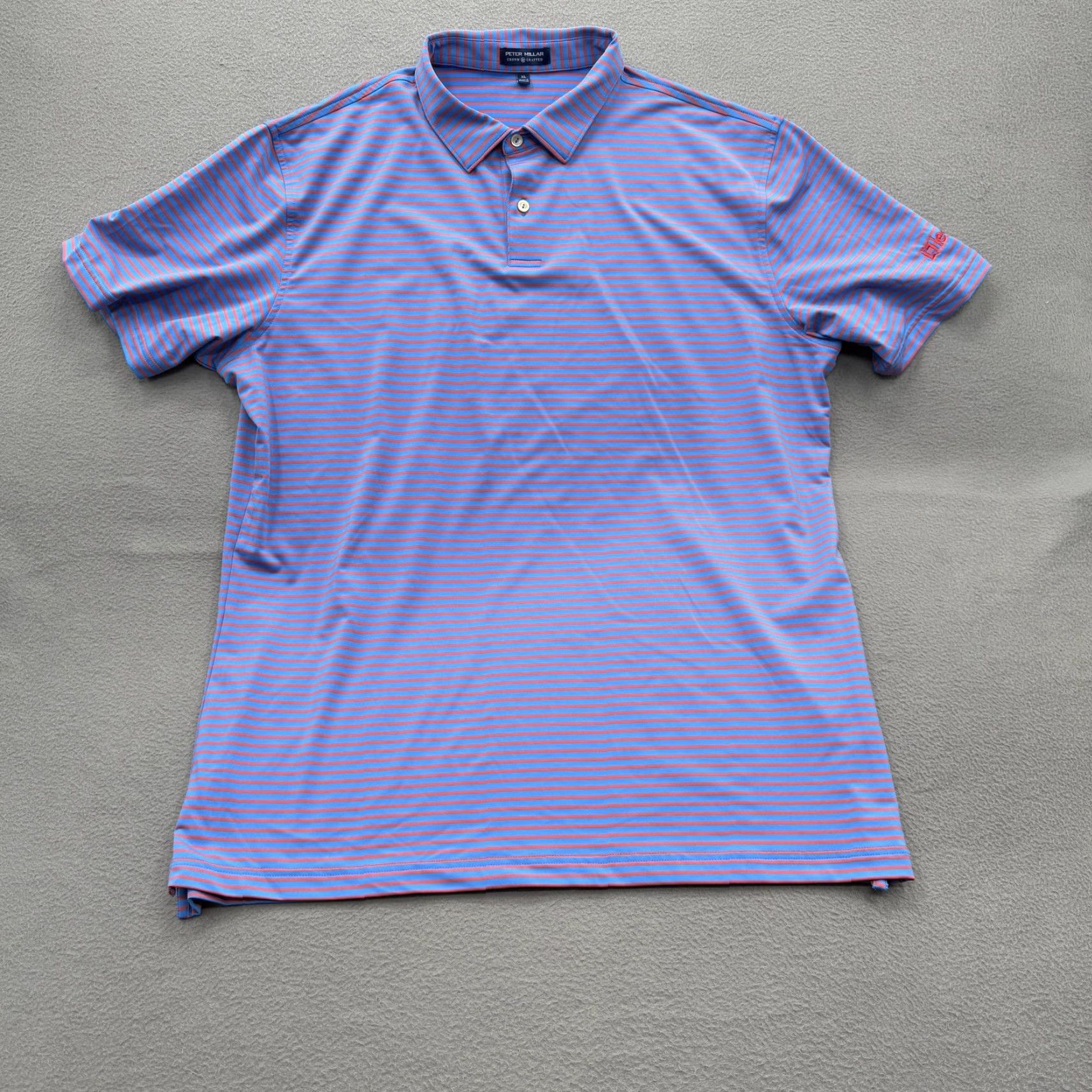 Peter Millar Peter Millar Polo Shirt Mens XL Blue Striped Performance Golf Legrand Stretch Shirt Size US XL / EU 56 / 4 - 2 Thumbnail