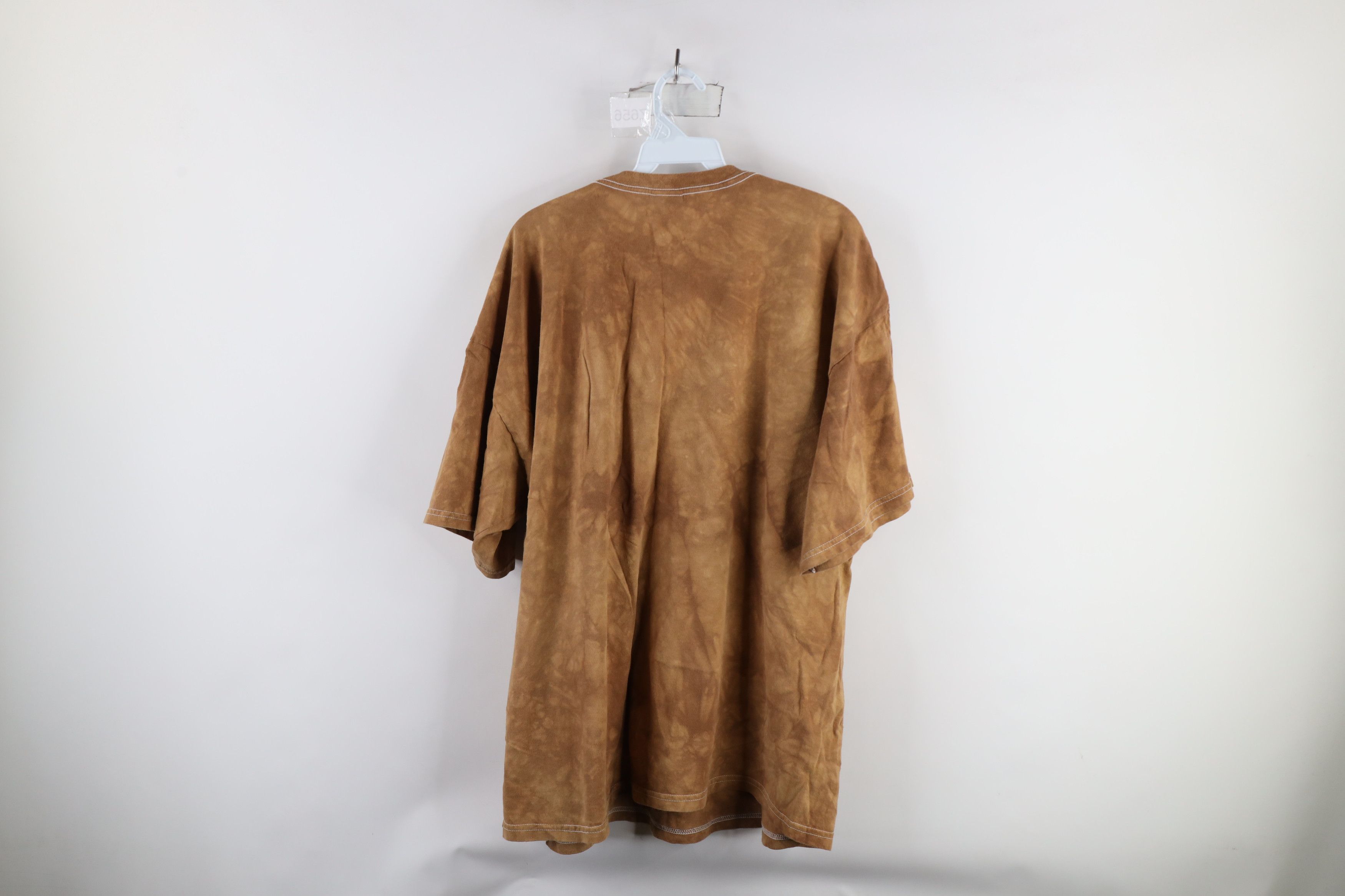 Vintage Vintage Y2K Streetwear Acid Wash Indian Wolf T-Shirt Brown Size US XXL / EU 58 / 5 - 8 Thumbnail