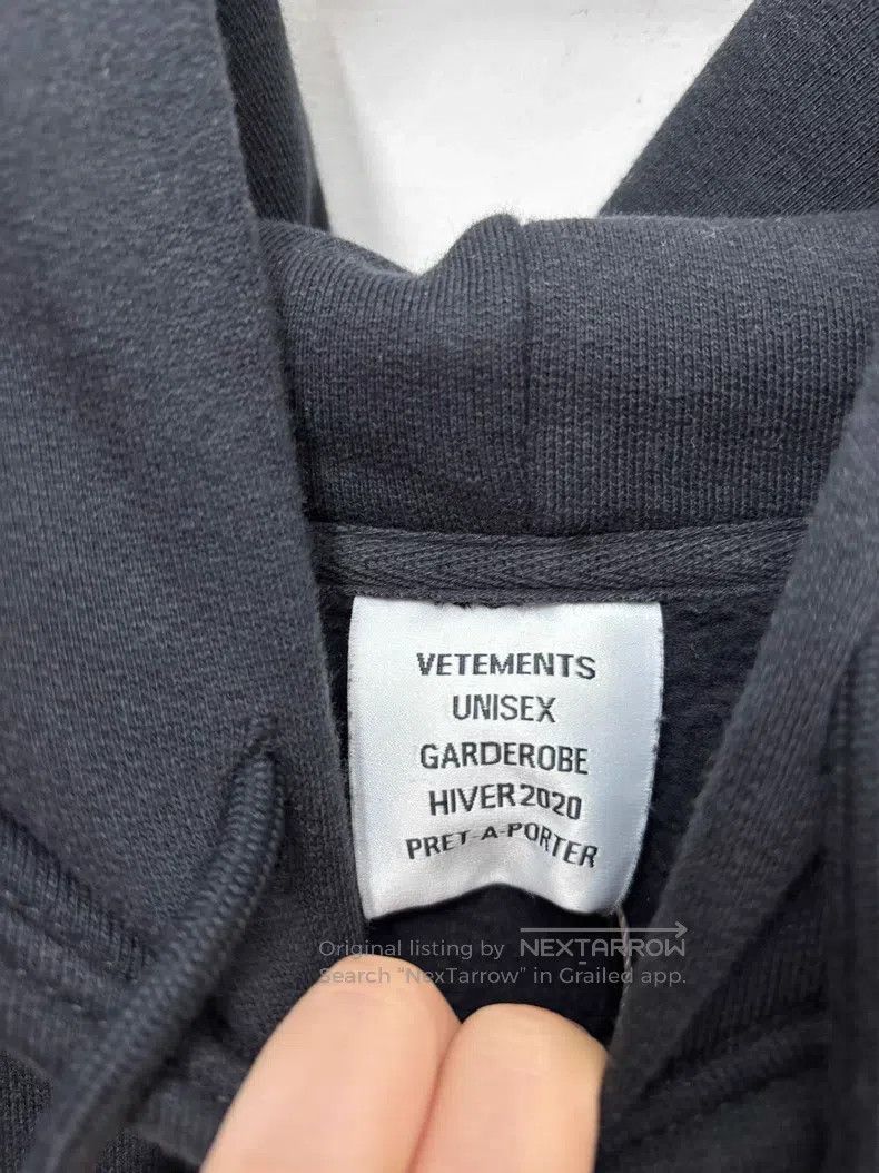 Vetements VETEMENTS Hooded Sweatshirt Black Size US M / EU 48-50 / 2 - 5 Thumbnail
