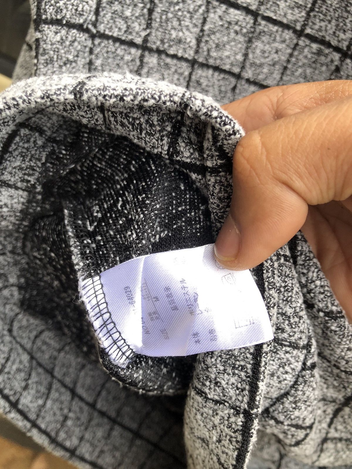 If Six Was Nine × Le Grande Bleu (L.G.B.) × semanticdesign Semantic Design Sweatshirt Checkered Hoodie Size US M / EU 48-50 / 2 - 6 Thumbnail