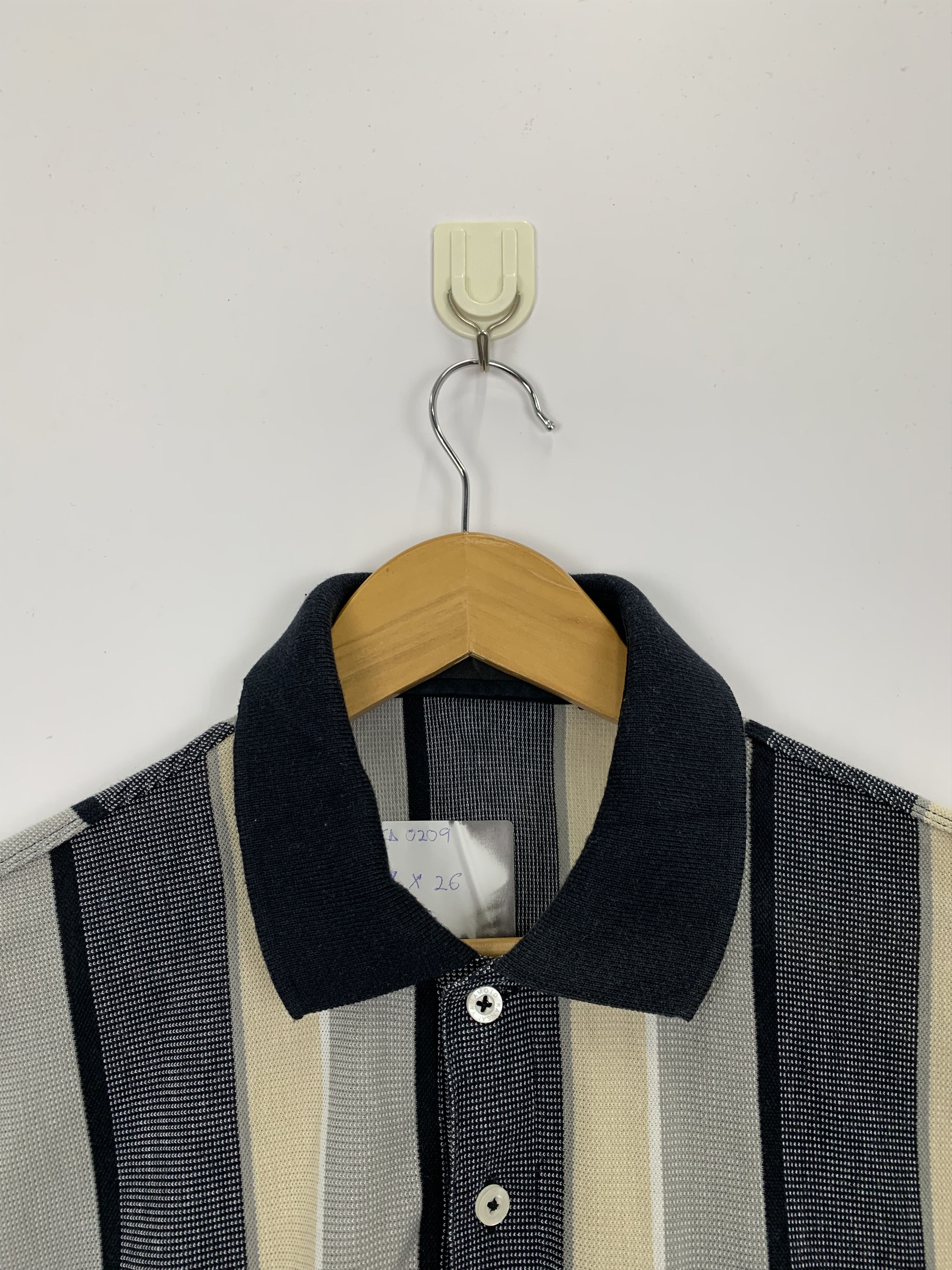 Kansai Yamamoto Vintage Kansai Yamamoto Striped Polo Tee TA0209 Size US M / EU 48-50 / 2 - 8 Thumbnail
