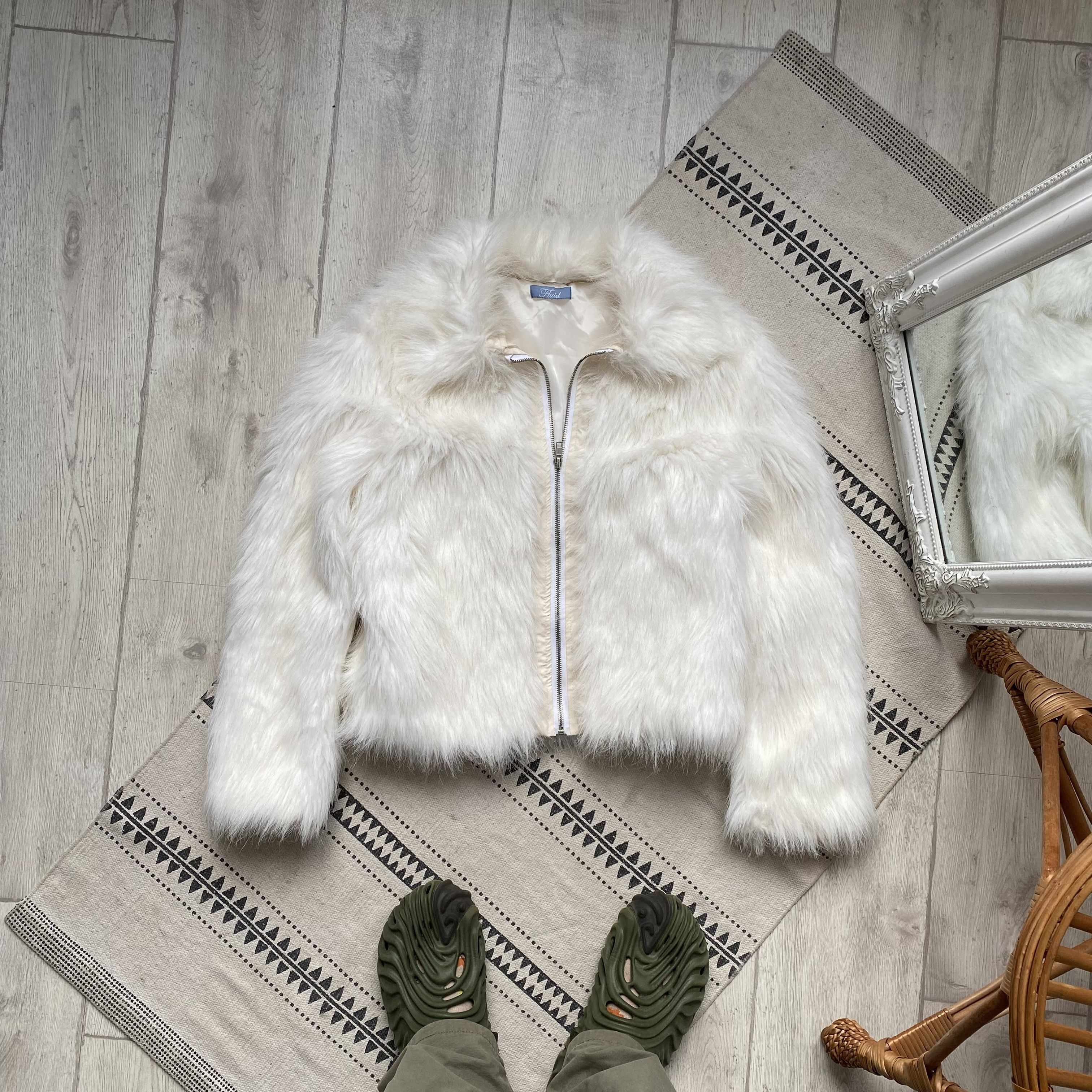 Hysteric Glamour Y2K Vintage 2000s Mohair Fluffy Faux Fur jacket Cropped Size S / US 4 / IT 40 - 1 Thumbnail