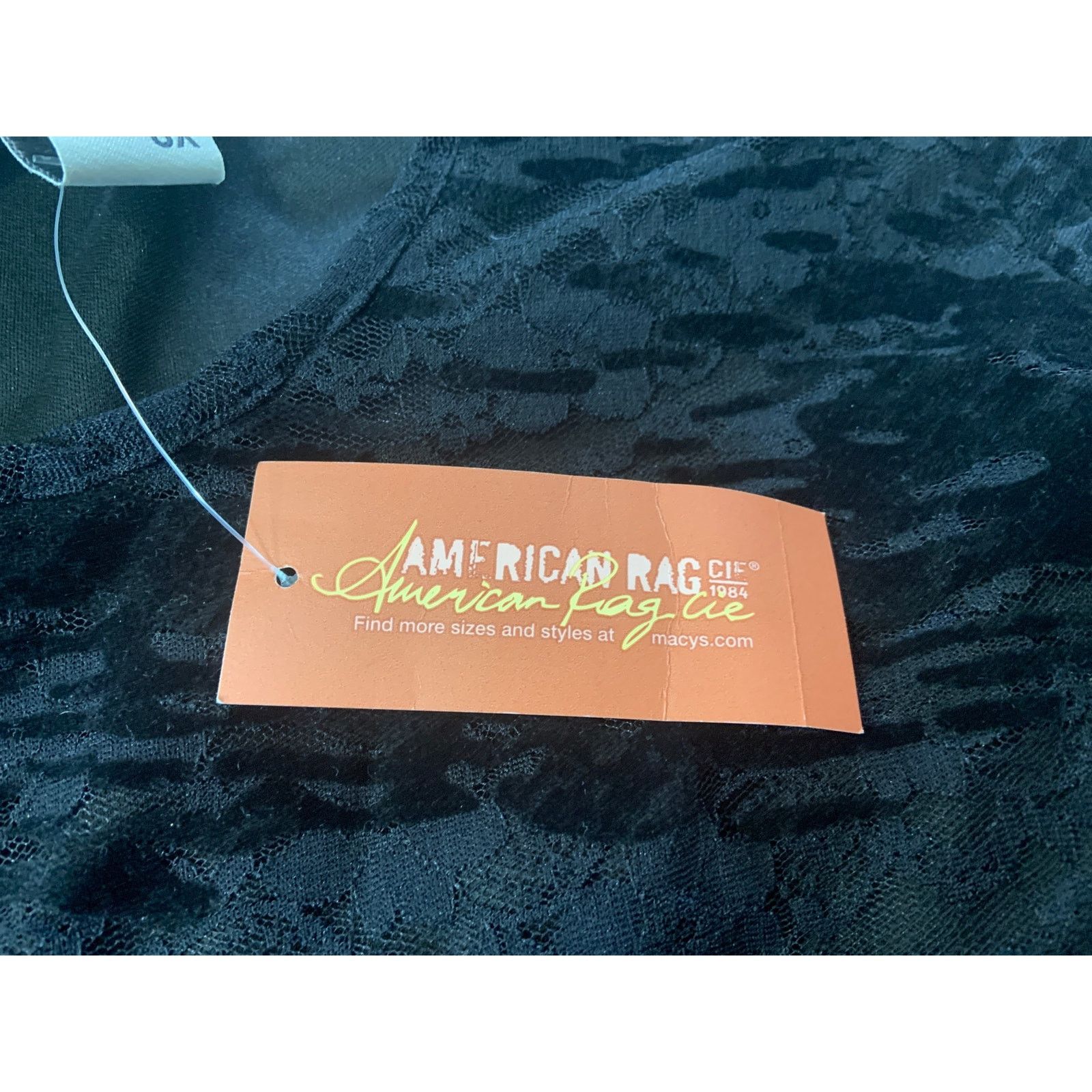 American Rag American Rag Women 's XL Top Black Retro Lace 3/4 Sleeve Size XL / US 12-14 / IT 48-50 - 7 Thumbnail
