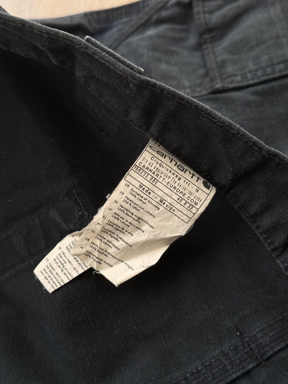 Carhartt × Carhartt Wip × Vintage Vintage Carhartt WIP Workwear Black Streetwear Pants Size US 40 / EU 56 - 14 Thumbnail