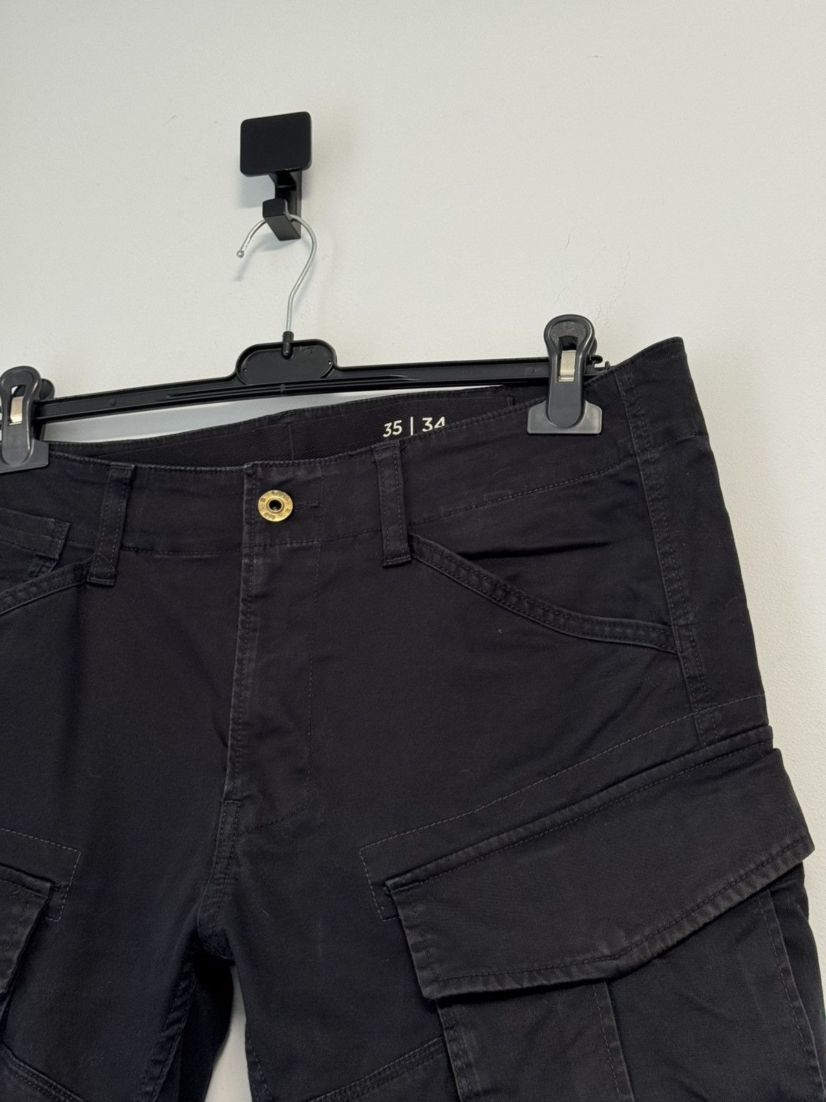 G-Star G-STAR RAW Black ROVIC SLIM Multipocket Cargo Pants Size W35 Size US 35 - 7 Thumbnail
