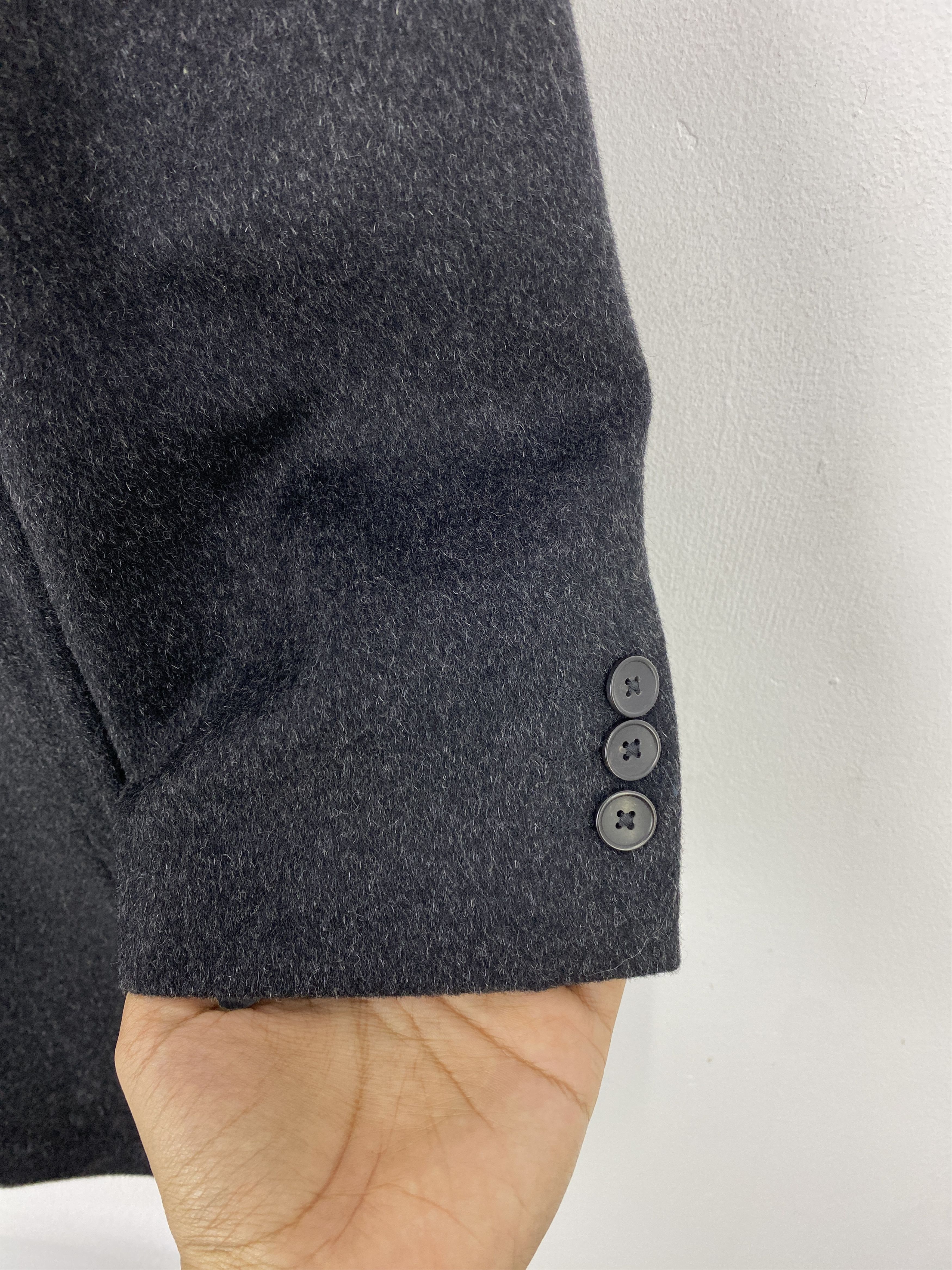 Japanese Brand Vintage Uniqlo Wool Cashmere Black Long Jacket JA0052 Size US L / EU 52-54 / 3 - 8 Thumbnail