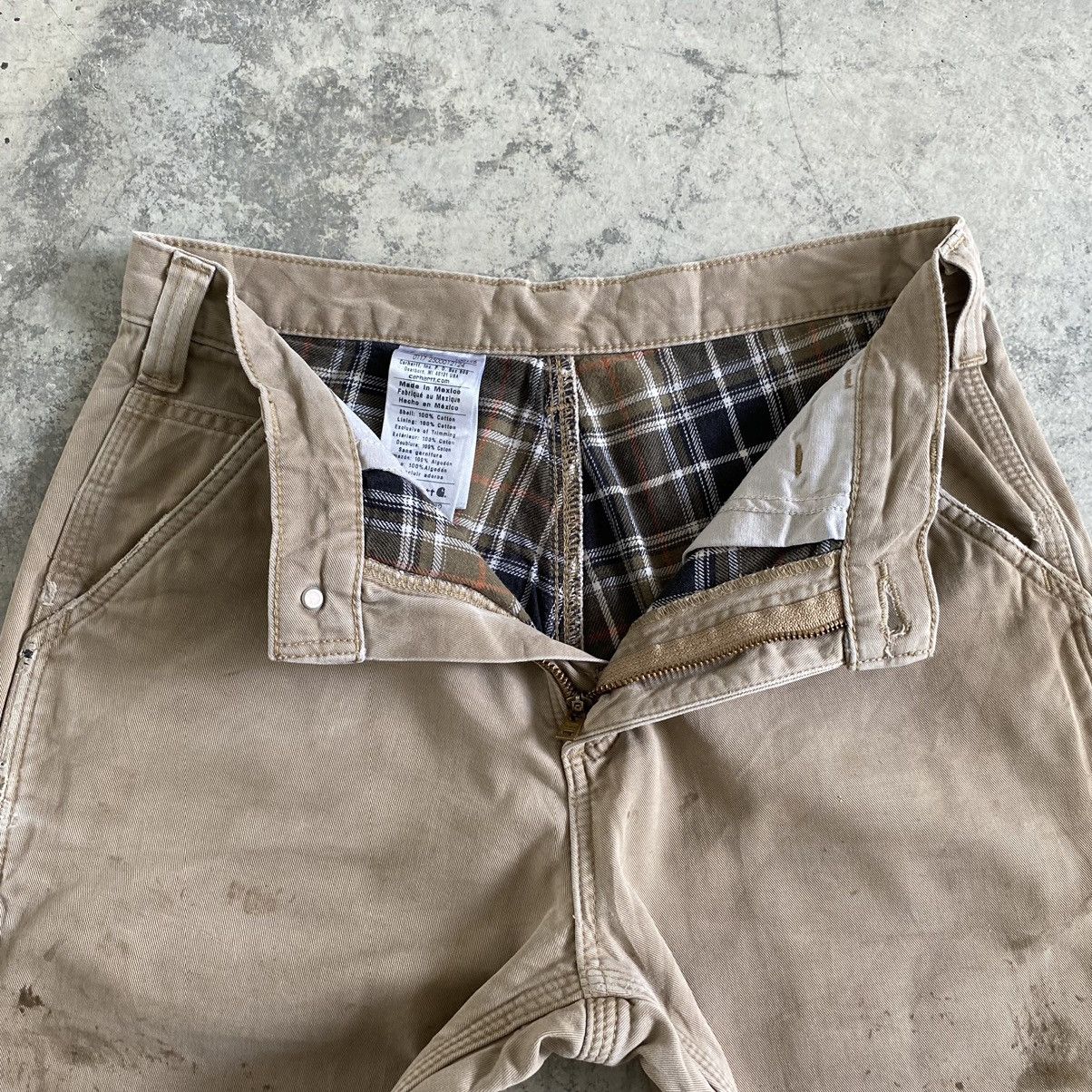 Carhartt Vintage Carhartt Blanket Lined Ripped Dirty Carpenter Pants Size US 29 - 2 Thumbnail