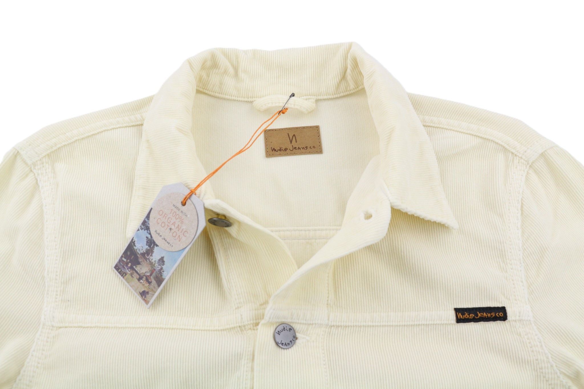 Nudie Jeans RONNY S Dusty White Organic Cotton Corduroy Jacket 81017 Size US S / EU 44-46 / 1 - 4 Thumbnail