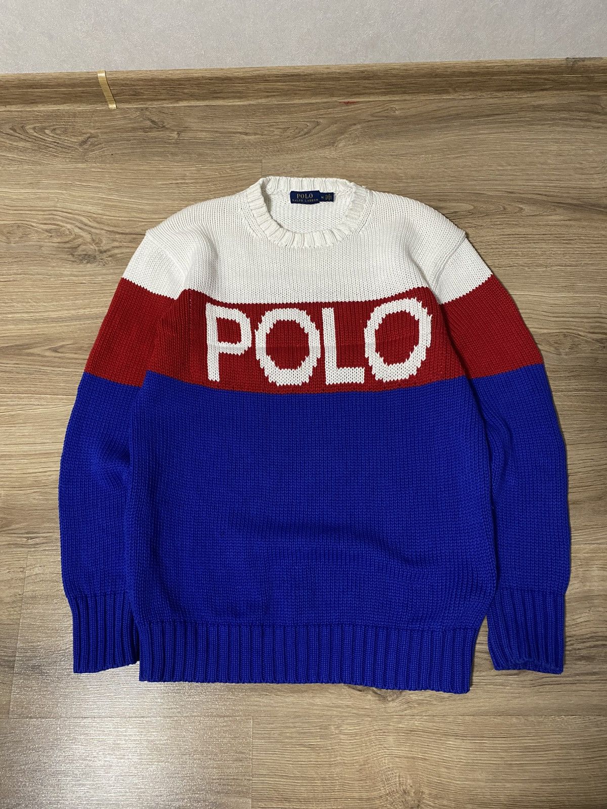 Polo Ralph Lauren Vintage Rare Knitted Sweater Polo Ralph Lauren Big Logo Y2K Size US M / EU 48-50 / 2 - 1 Thumbnail