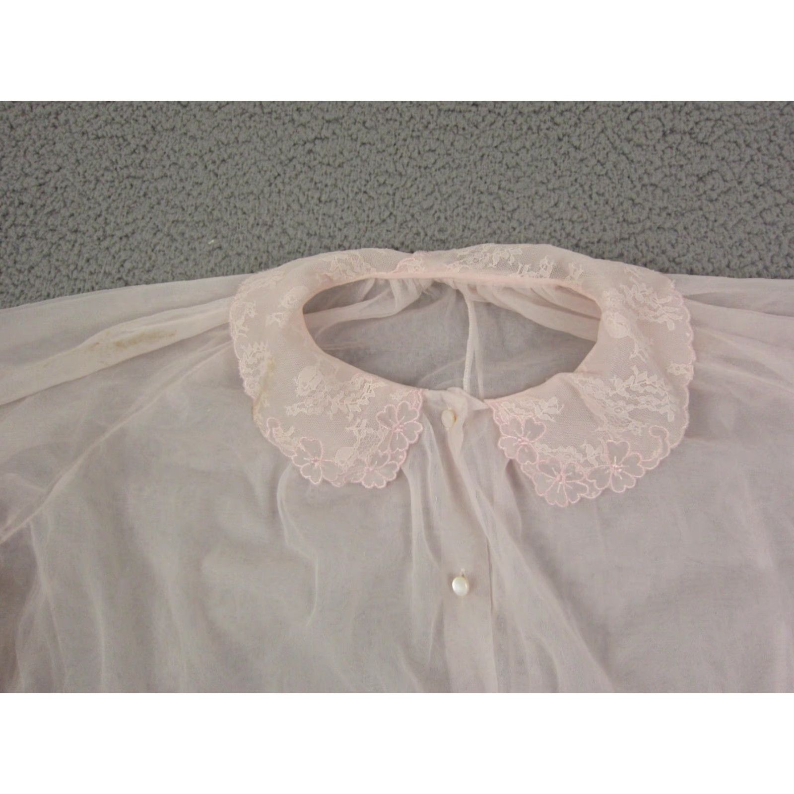 Vintage Vintage Van Raalte Lingerie Dress Small Pink Sheer Lace Nylon USA 60s Size S / US 4 / IT 40 - 3 Thumbnail