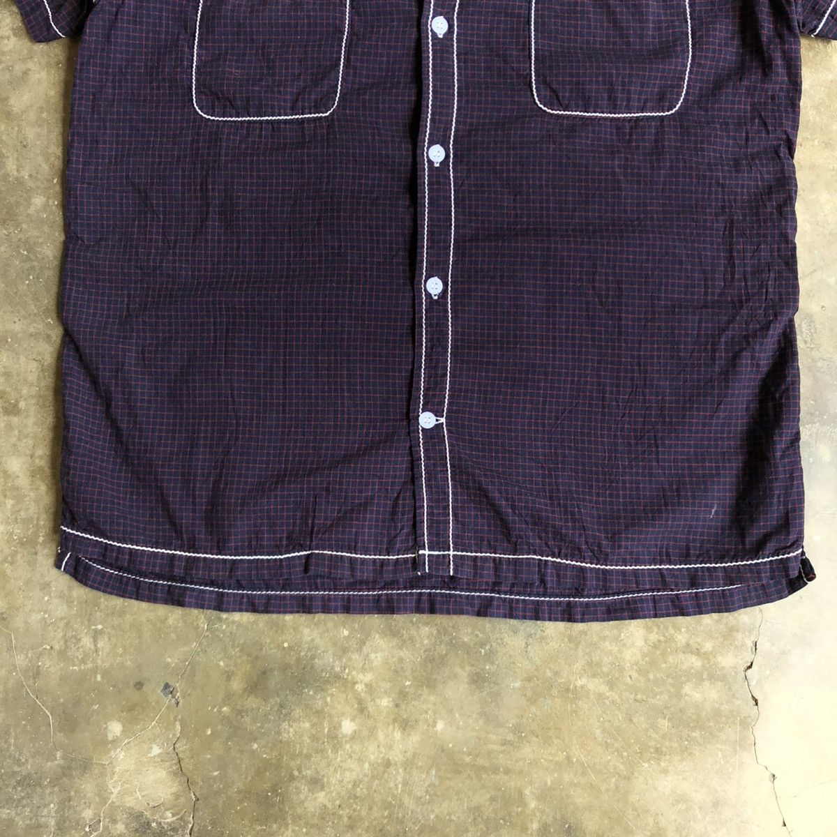 Maison MIHARA YASUHIRO 🇯🇵 Miharayasuhiro Japan Contrast Stitch Plaid Shirt Size US M / EU 48-50 / 2 - 5 Thumbnail