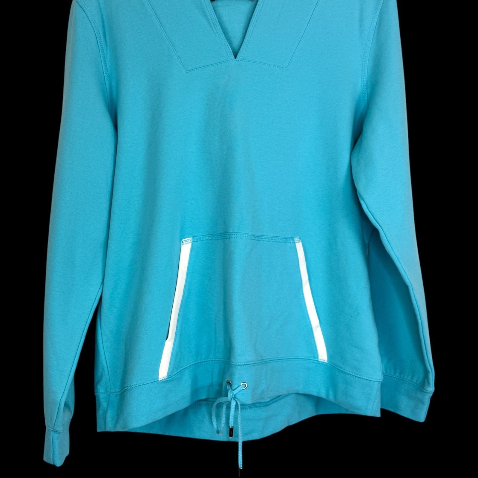 Liz Claiborne Liz Claiborne Hoodie XL Blue Long Sleeve Drawstring Pullover Size XL / US 12-14 / IT 48-50 - 15 Thumbnail