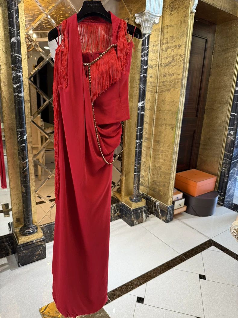 Versace Versace Fringed dress slit long skirt Size M / US 6-8 / IT 42-44 - 2 Thumbnail