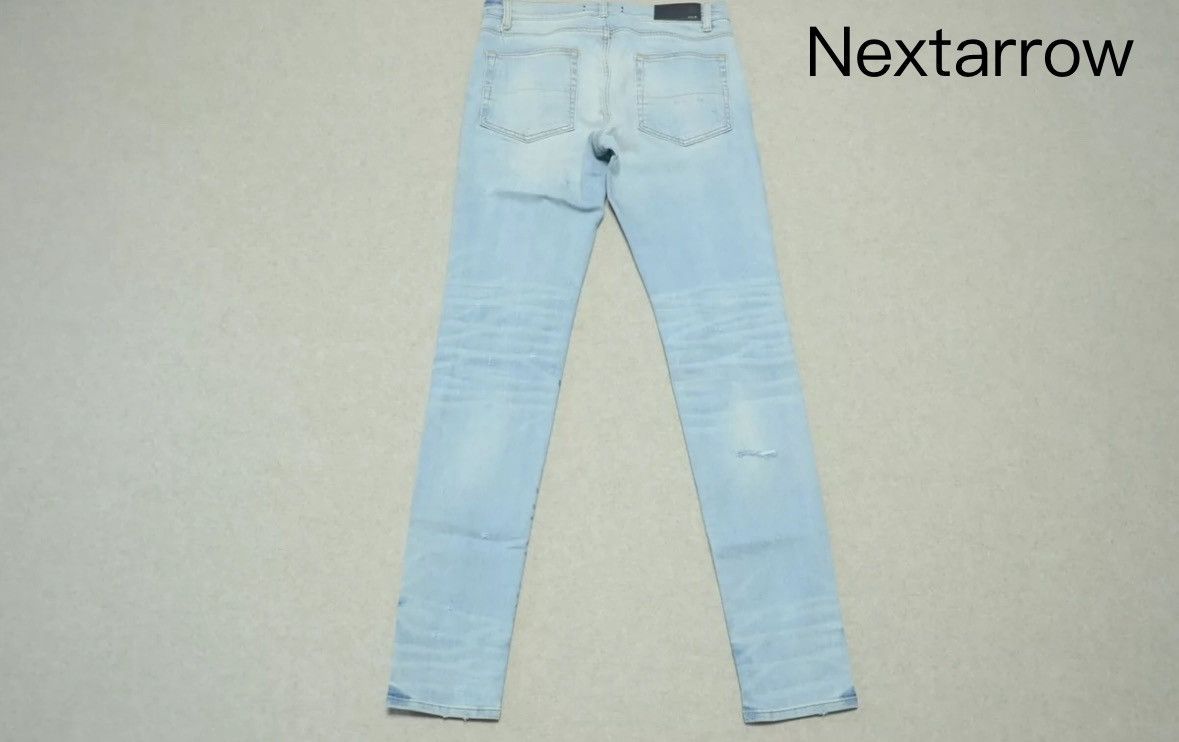 Amiri Amiri Blue Washed Knife Cut Damaged Jeans Casual Pants Size US 33 - 2 Thumbnail