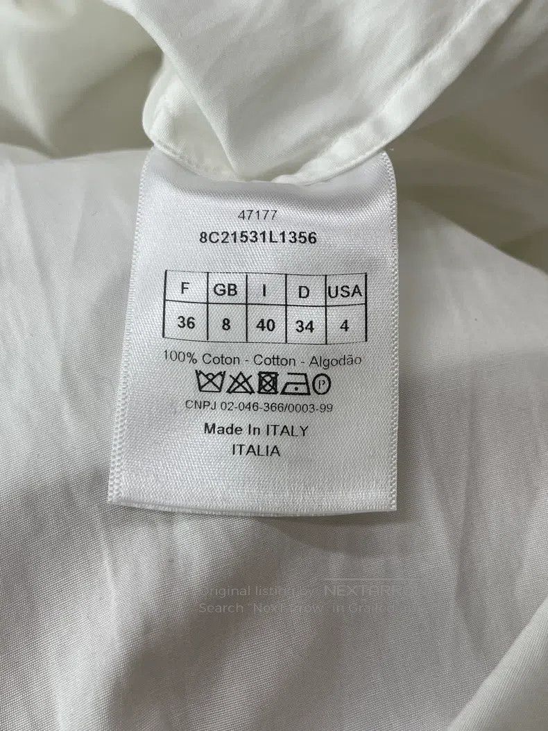 Dior Dior White little bee tie shirt skirt dress Size XS / US 0-2 / IT 36-38 - 5 Thumbnail